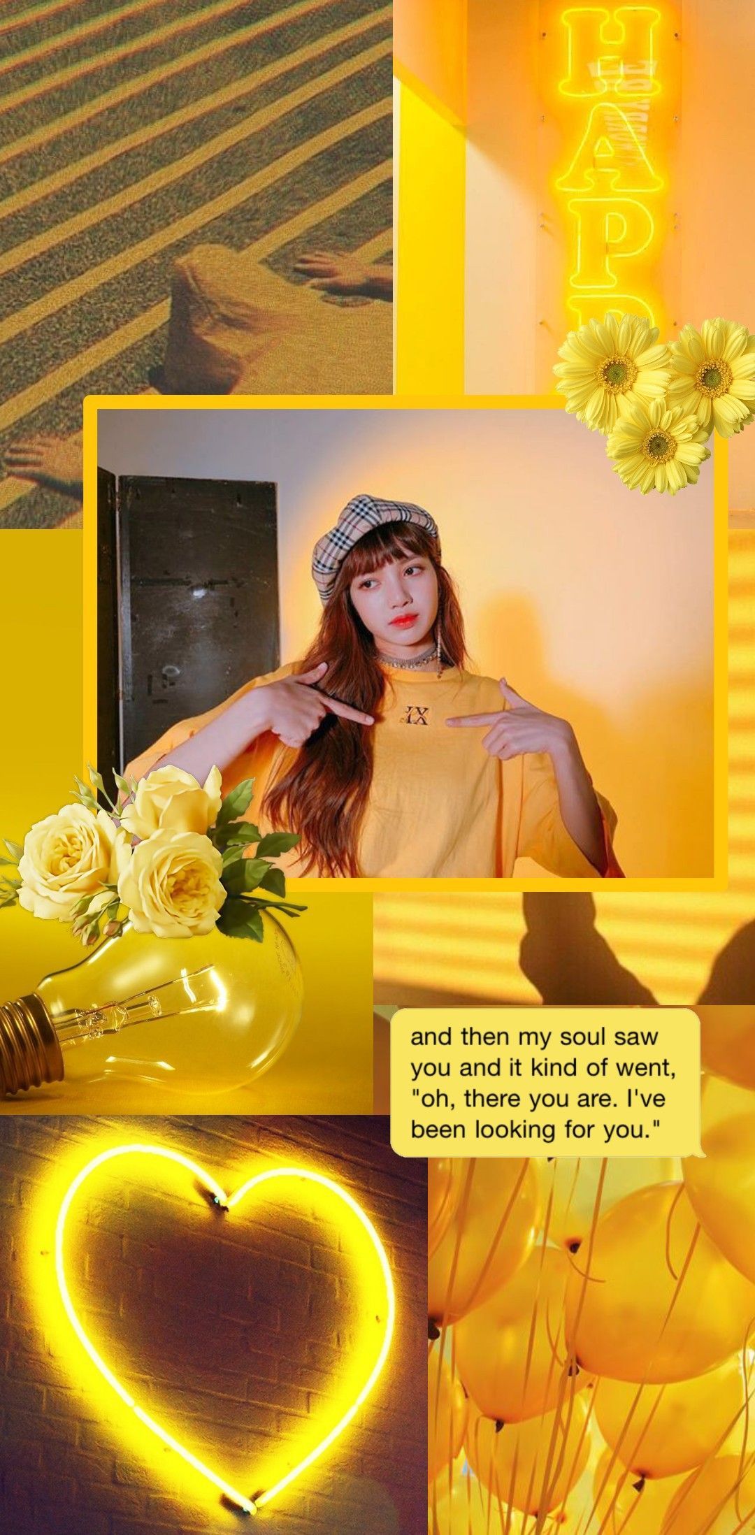yellow. Lisa blackpink wallpaper, Pink wallpaper iphone, Yellow aesthetic