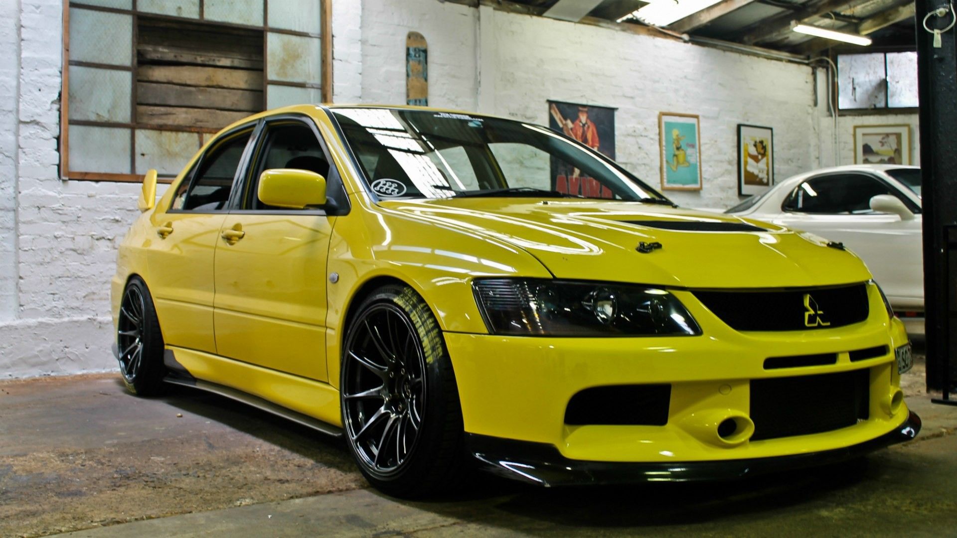 Yellow Mitsubishi Lancer Evolution Data Src Amazing Evo 9 Modified HD Wallpaper