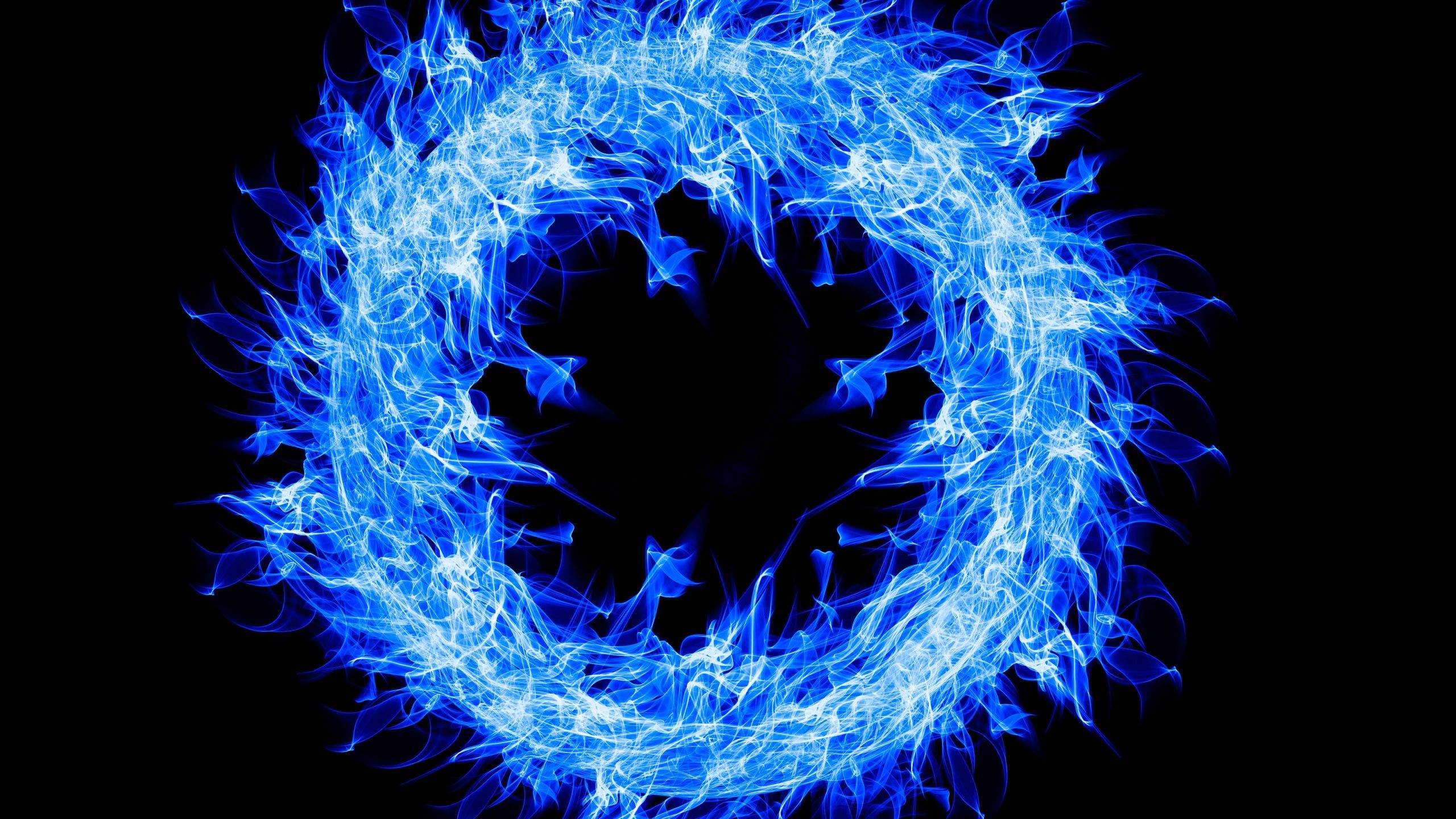 Blue Fire Ring 4k 1440P Resolution HD 4k Wallpaper, Image, Background, Photo and Picture