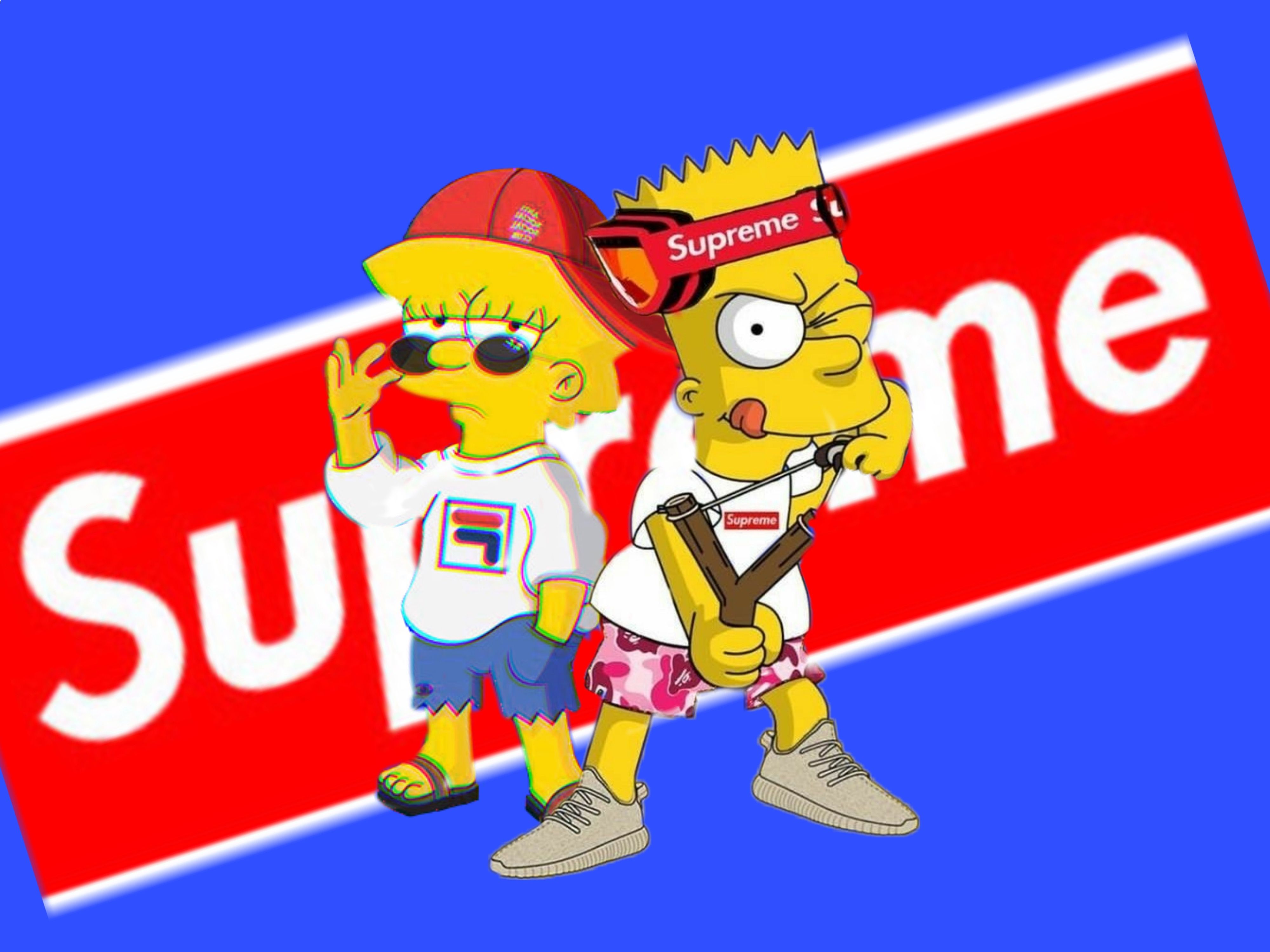 Bart Simpson Aesthetic Supreme Wallpaper