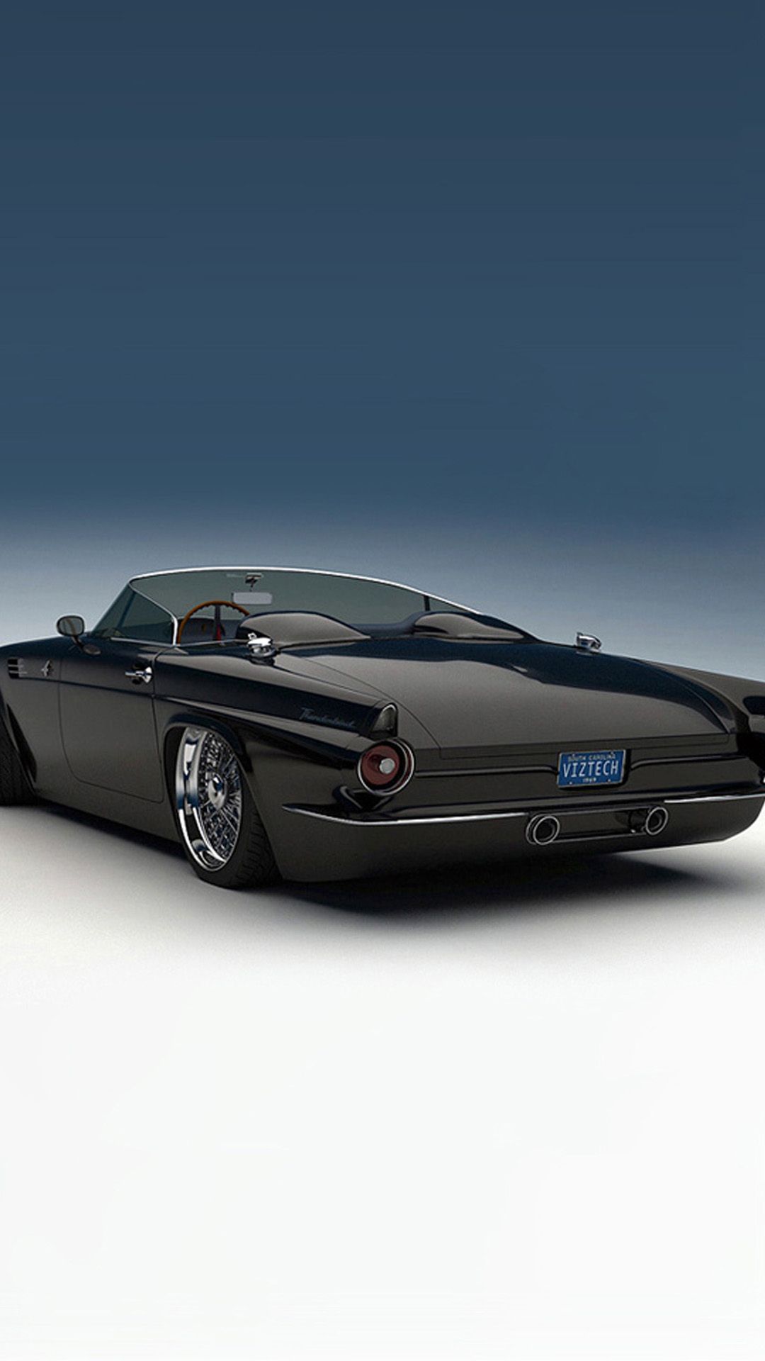 Ford Thunderbird 1955 Custom HD Wallpaper iPhone Ford T Bird