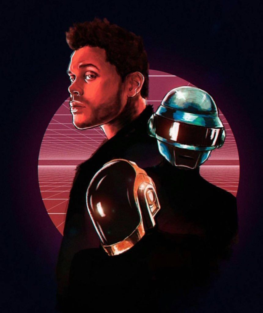The Weeknd and Daft Punk art. #TheWeeknd #DaftPunk #weekndart. The weeknd poster, The weeknd, The weeknd wallpaper iphone