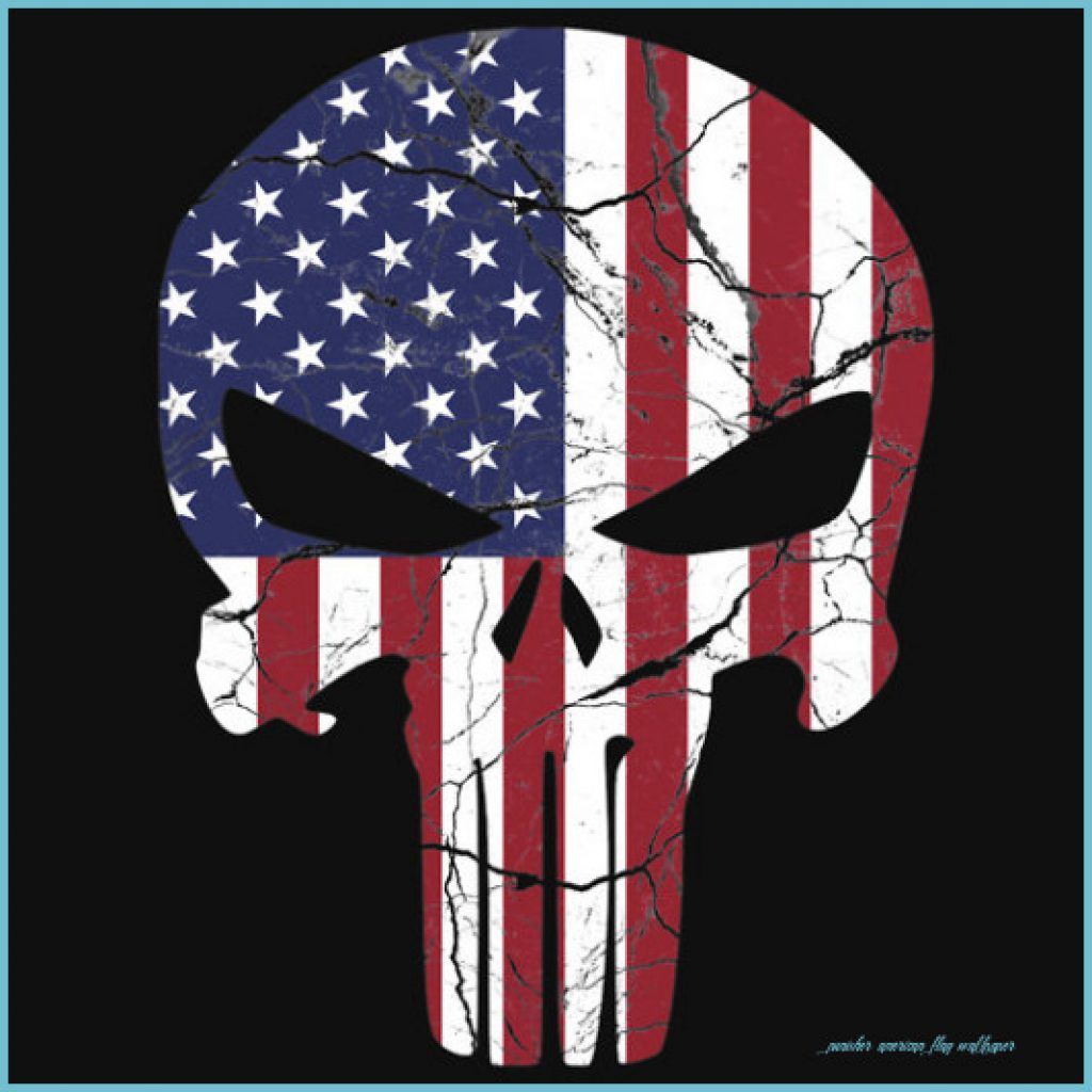 American Flag Punisher Skull Wallpaper On American Flag Wallpaper