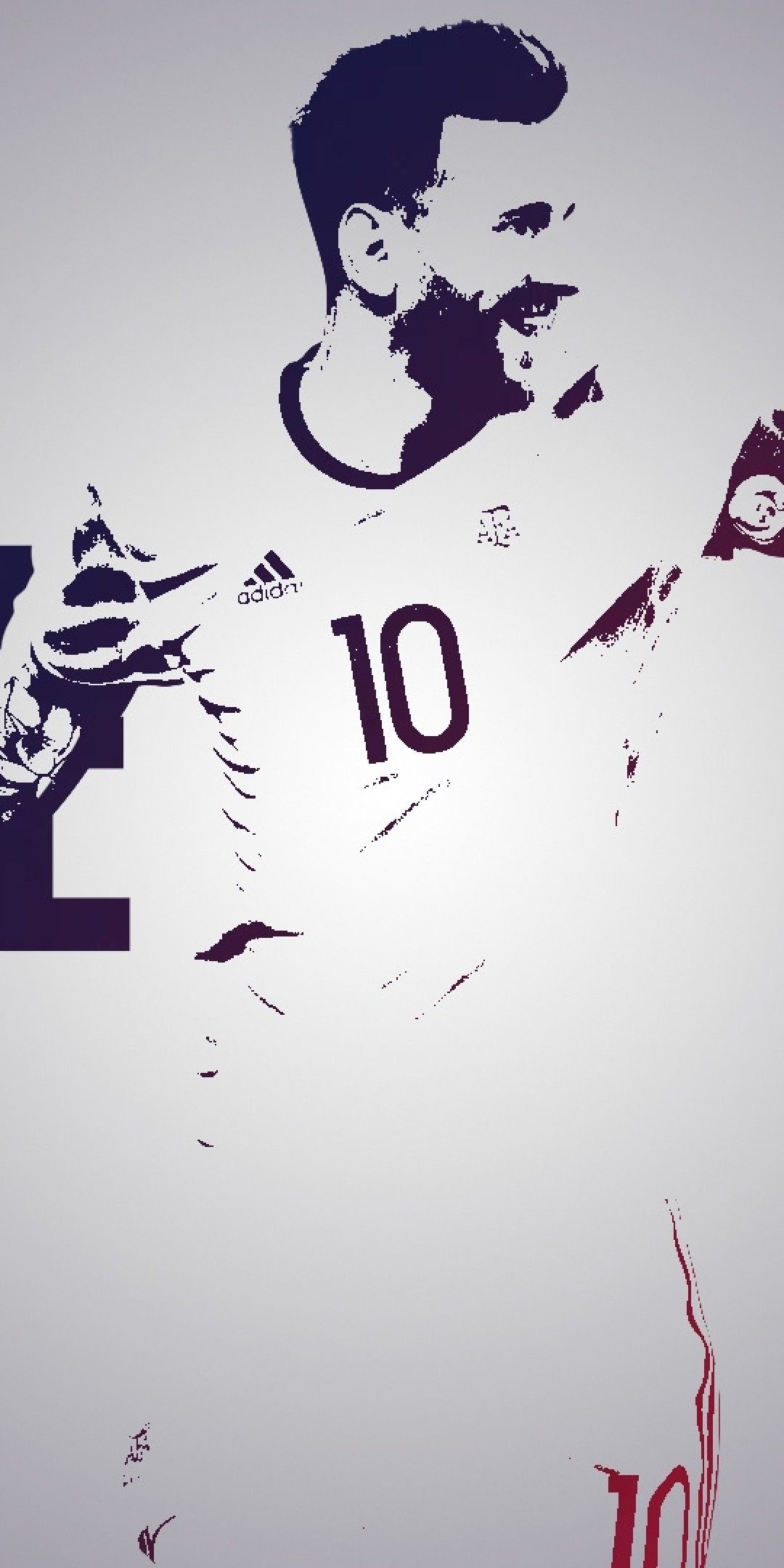 Download 1080x2160 Lionel Messi, Artwork Wallpaper for Huawei Mate 10