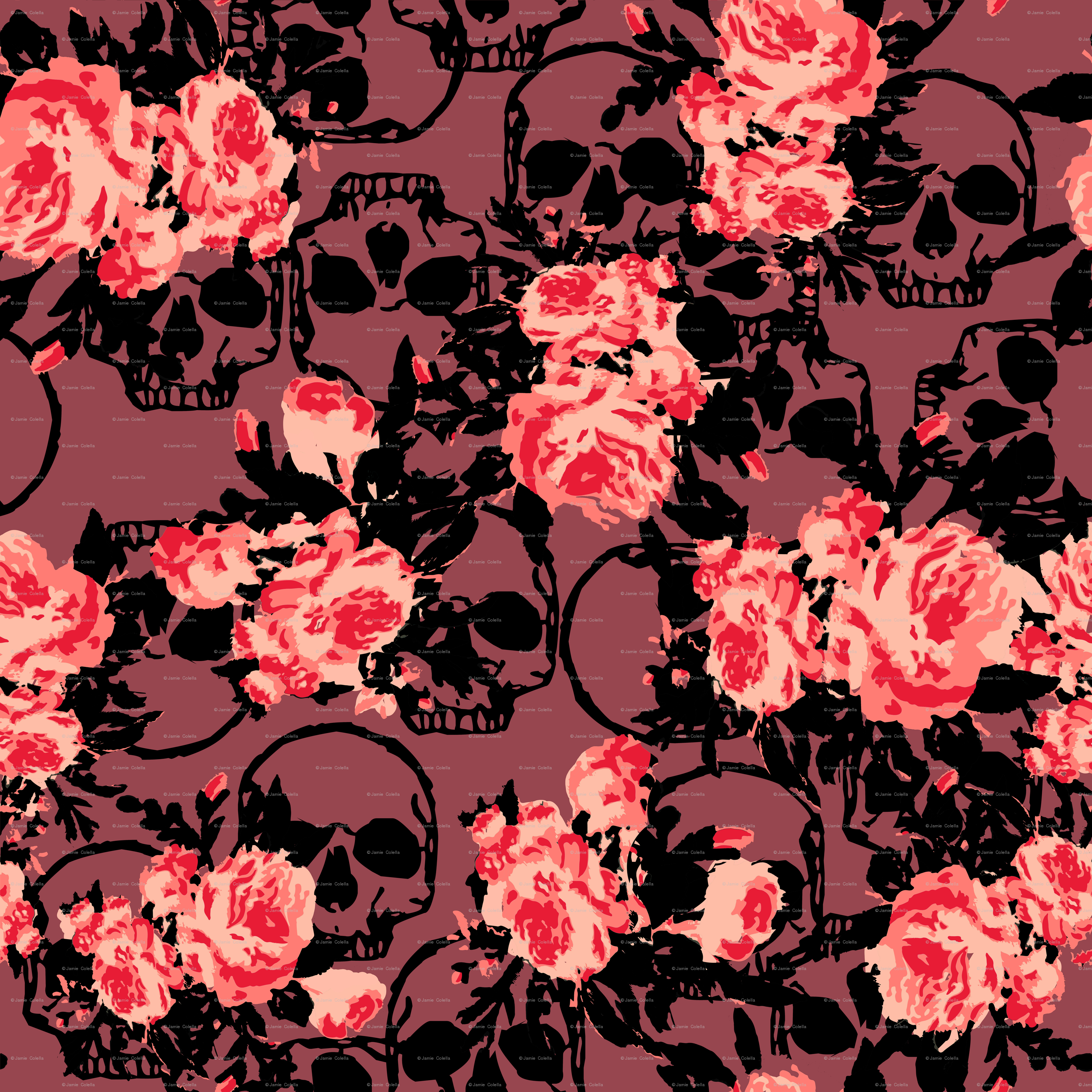 Skull Flower Wallpaper