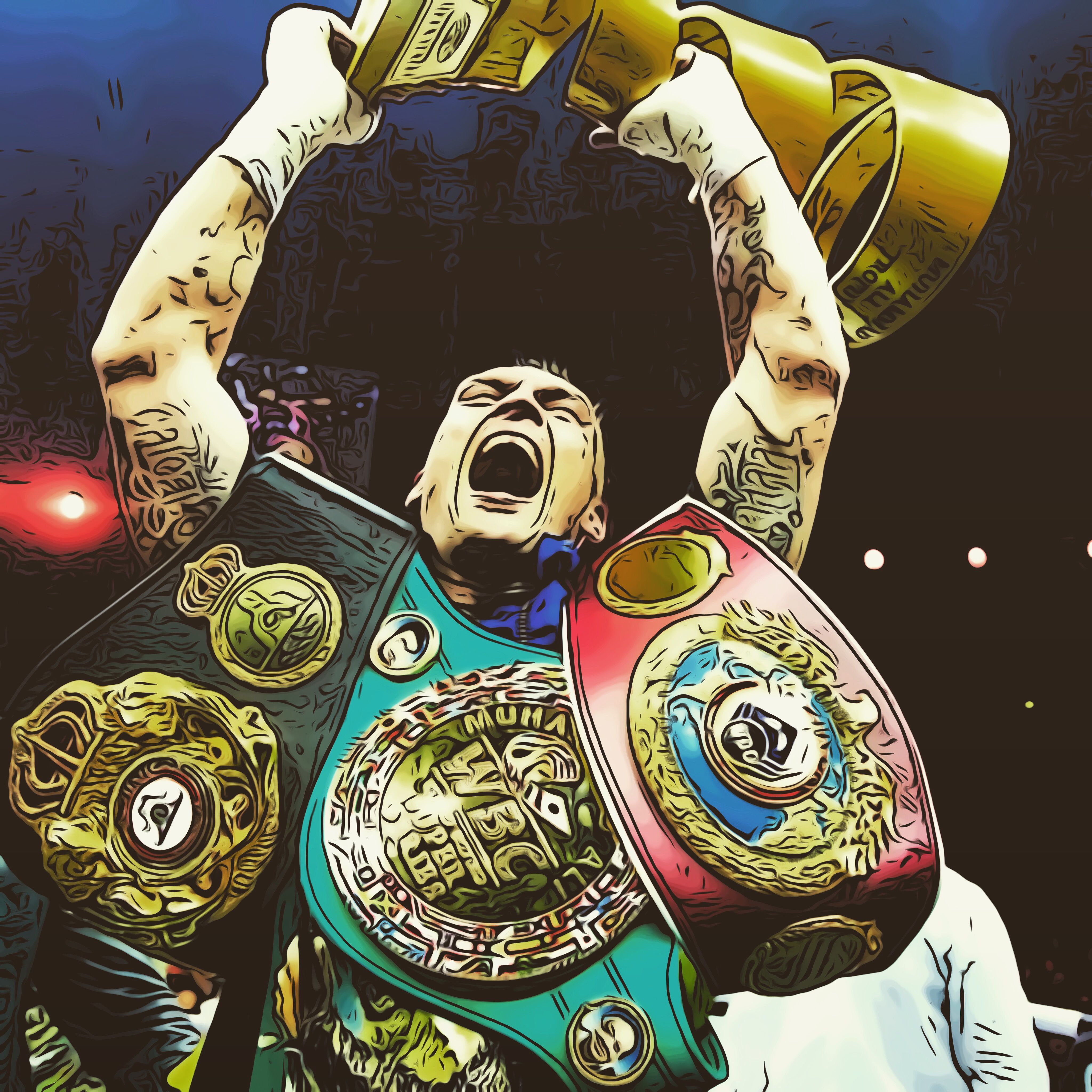 oleksandr #usyk #ibf #wba #wbc #wbo #champion of the #world of #boxing. Boxing champions, Drawings, Mma boxing