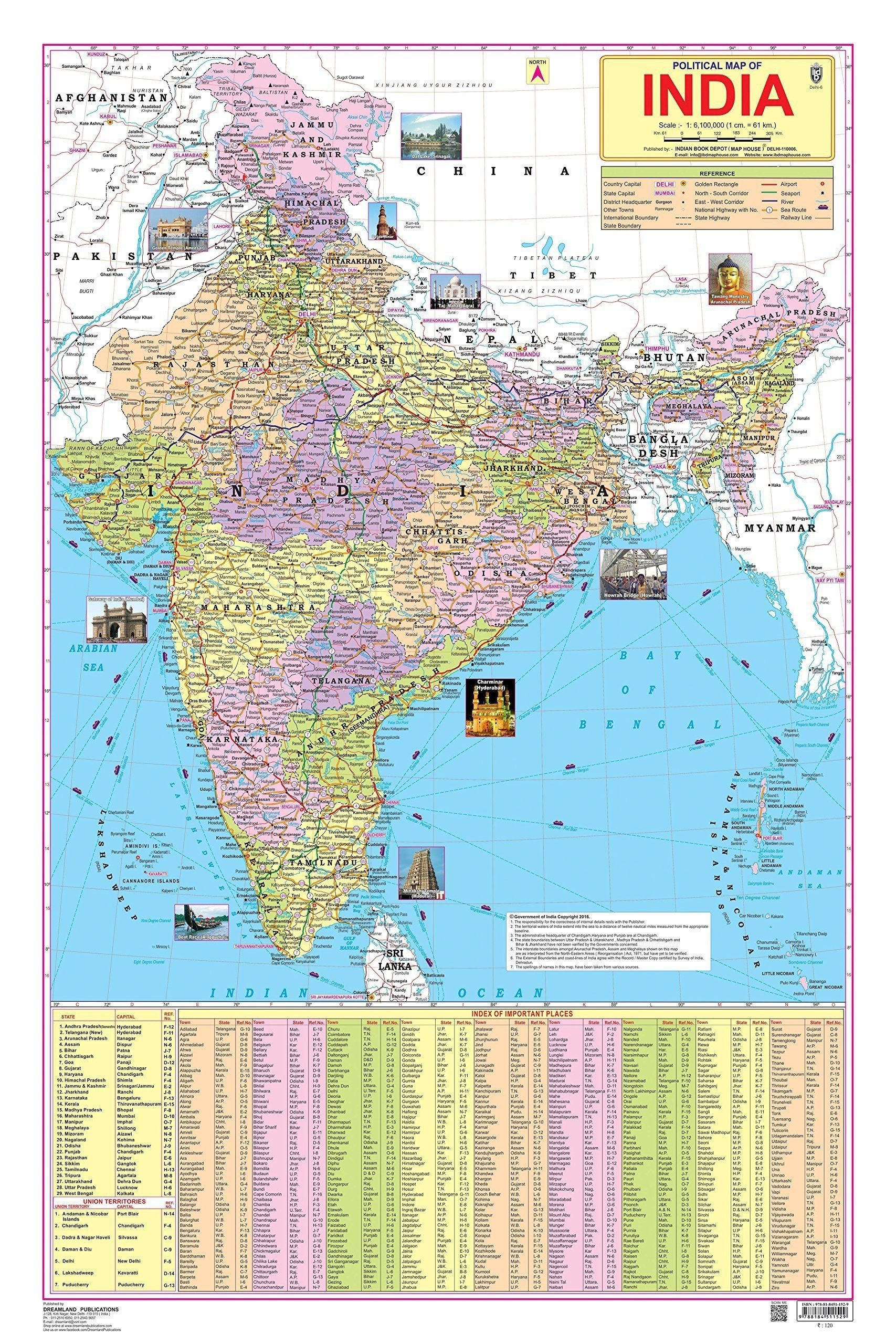 India Political Map Wallpapers Wallpaper Cave