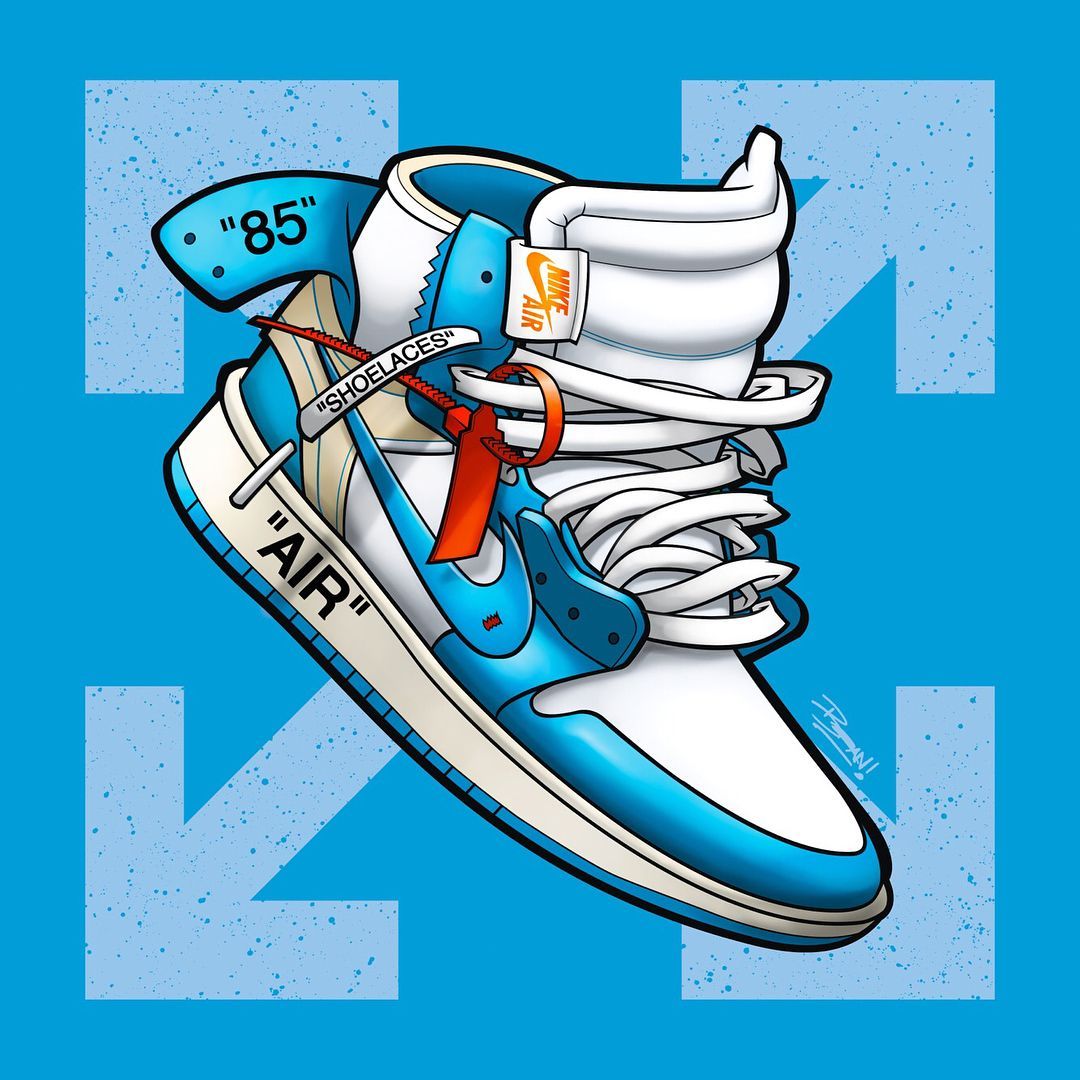 Jordan 1 Off White Unc Wallpaper iPhone