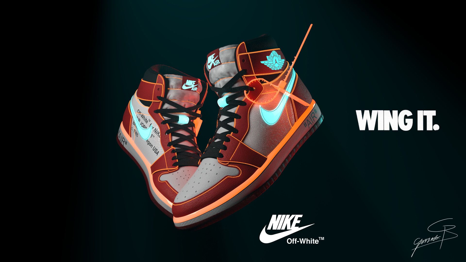 Nike Air Jordan Off White Wallpaper