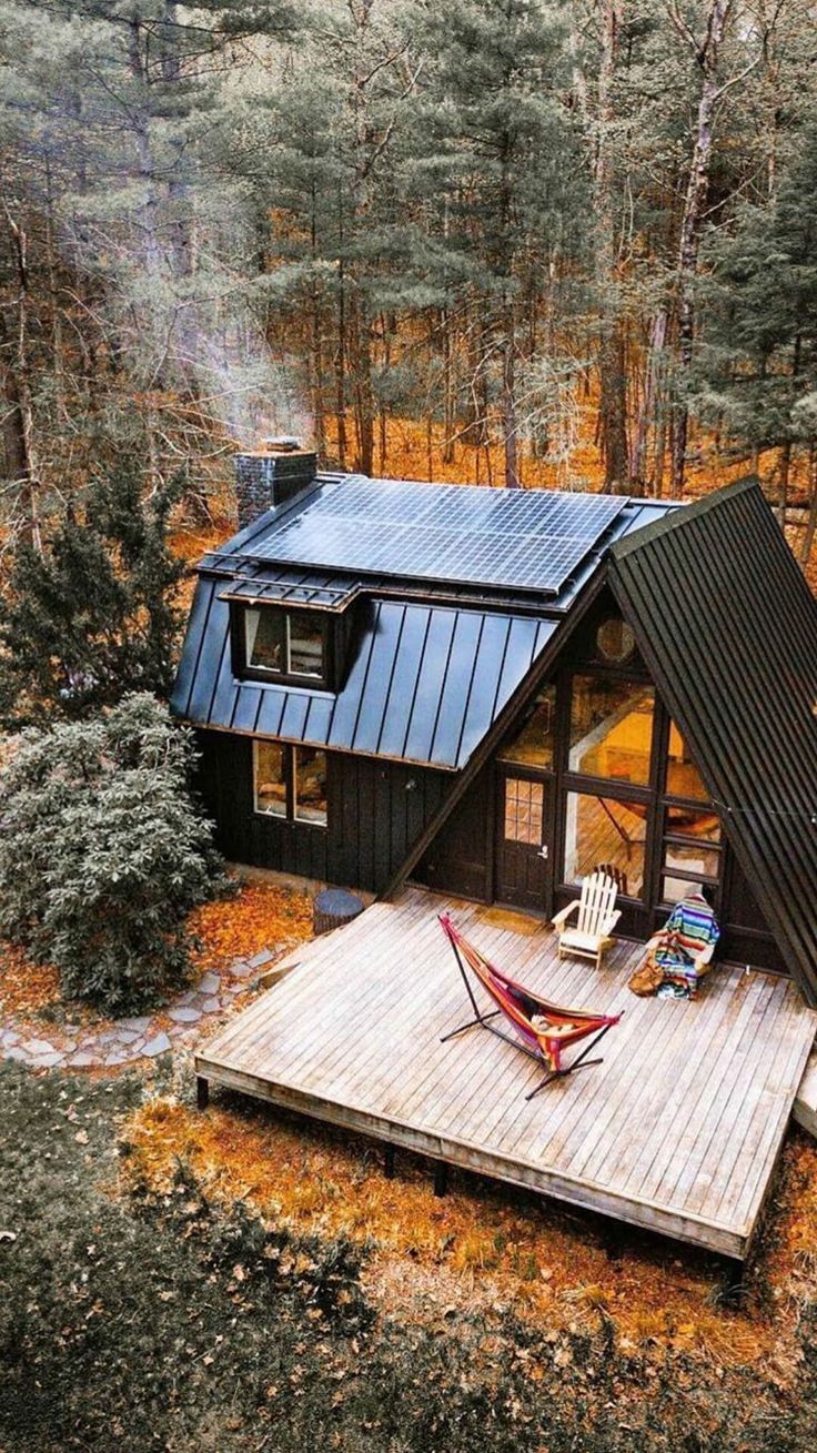 Wallpaper Designs - Tiny house cabin, House in the woods, A frame cabin