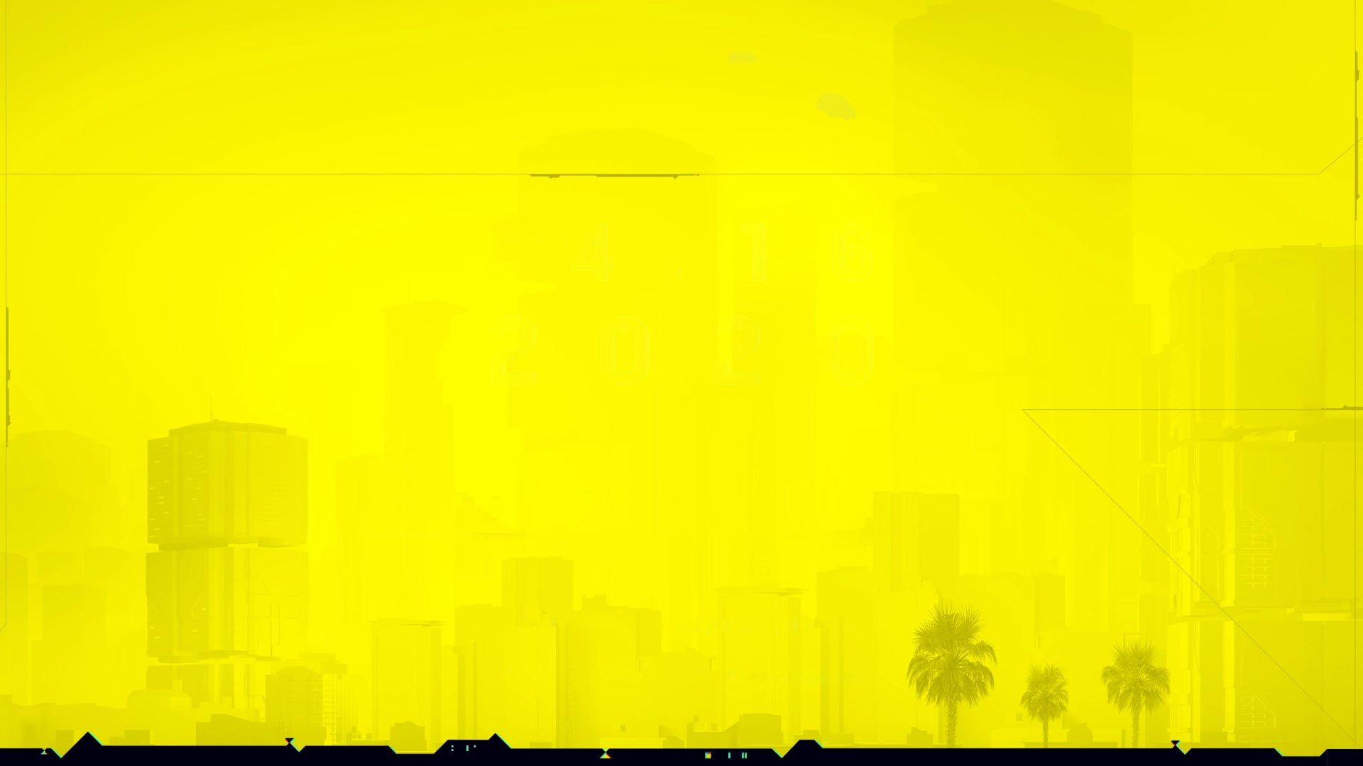 Cyberpunk 2077 Yellow Plain Background Wallpaper HD Wallpaper