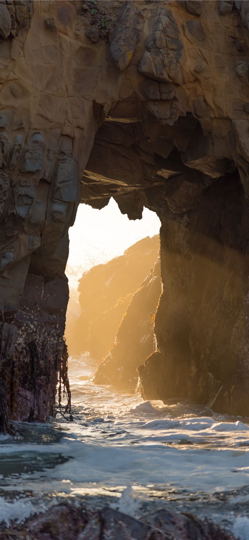 natural arch at the beach iPhone 11 Wallpaper Free Download