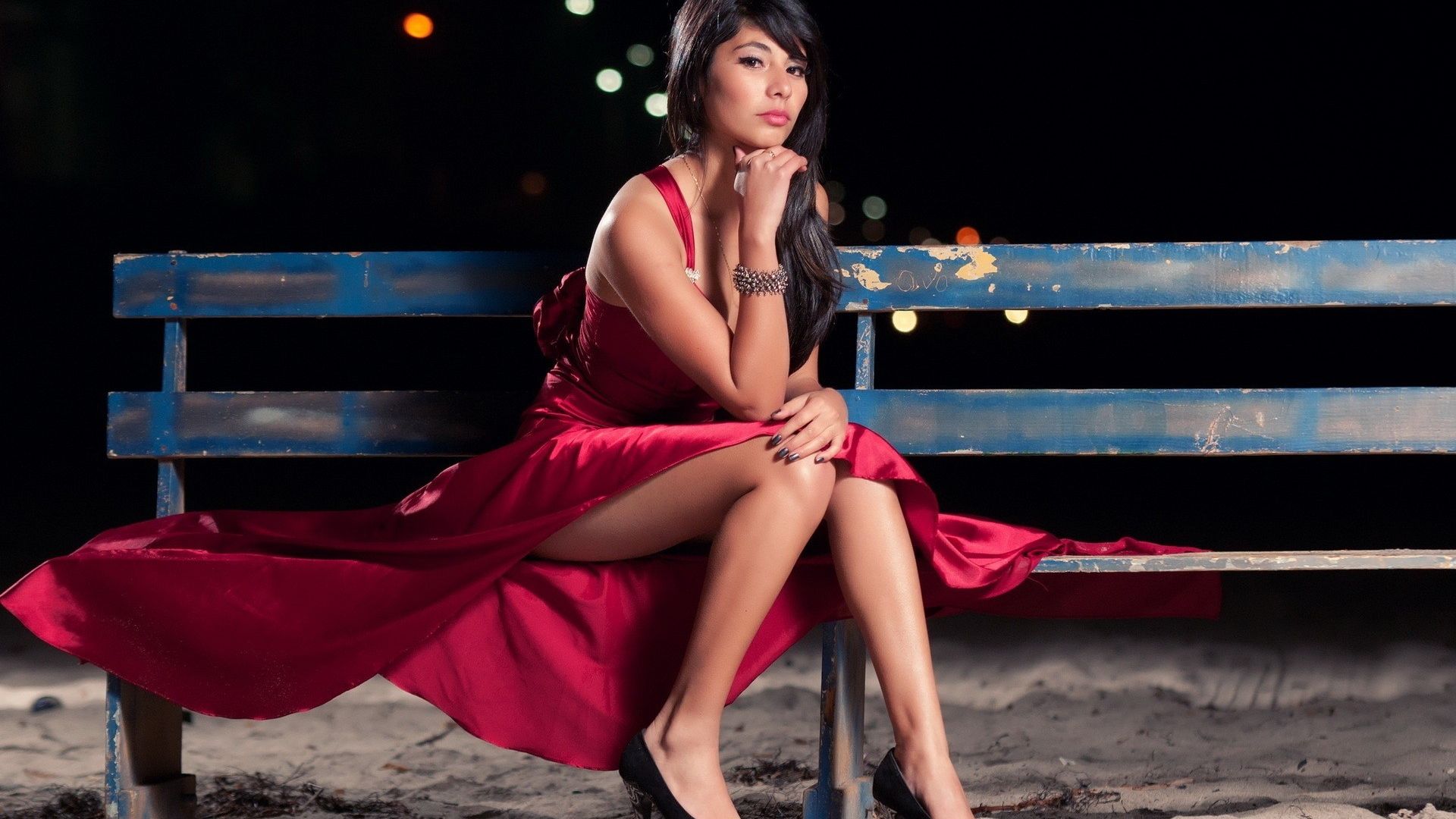Free download women bench satin high heels Asians red dress models [1920x1200] for your Desktop, Mobile & Tablet. Explore Women in Heels Wallpaper. Asian Legs Wallpaper, High Heels Wallpaper