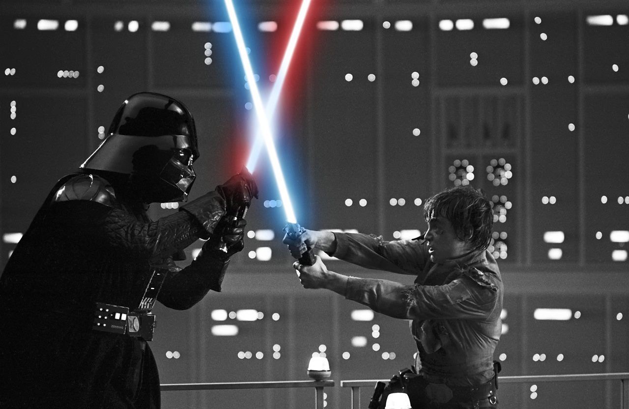 Star Wars Wallpaper Darth Vader Vs Luke