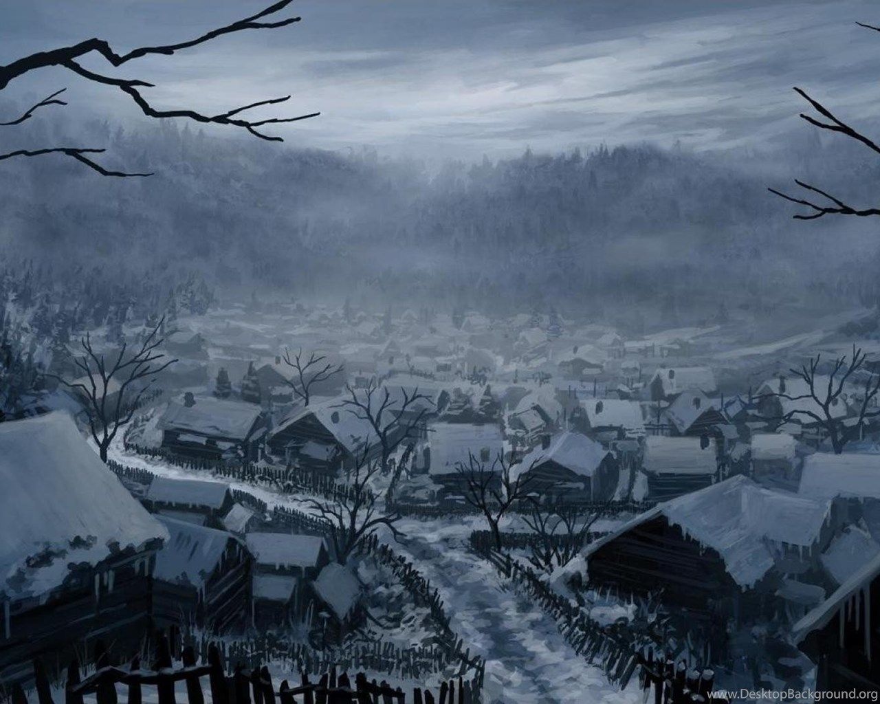 Houses Fantasy Art Digital Artwork Medieval Portuguese Wallpaper. Desktop Background