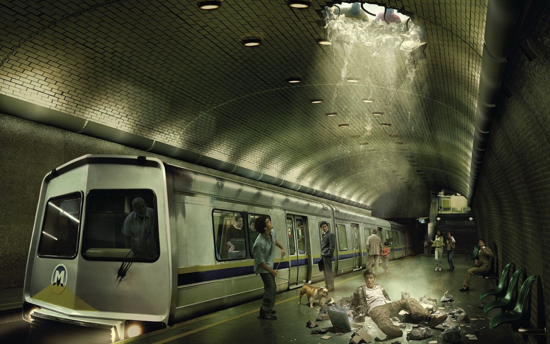 Funny 3D Metro Train Tunnel Wallpaper. HD 3D and Abstract Wallpaper for Mobile and Desktop
