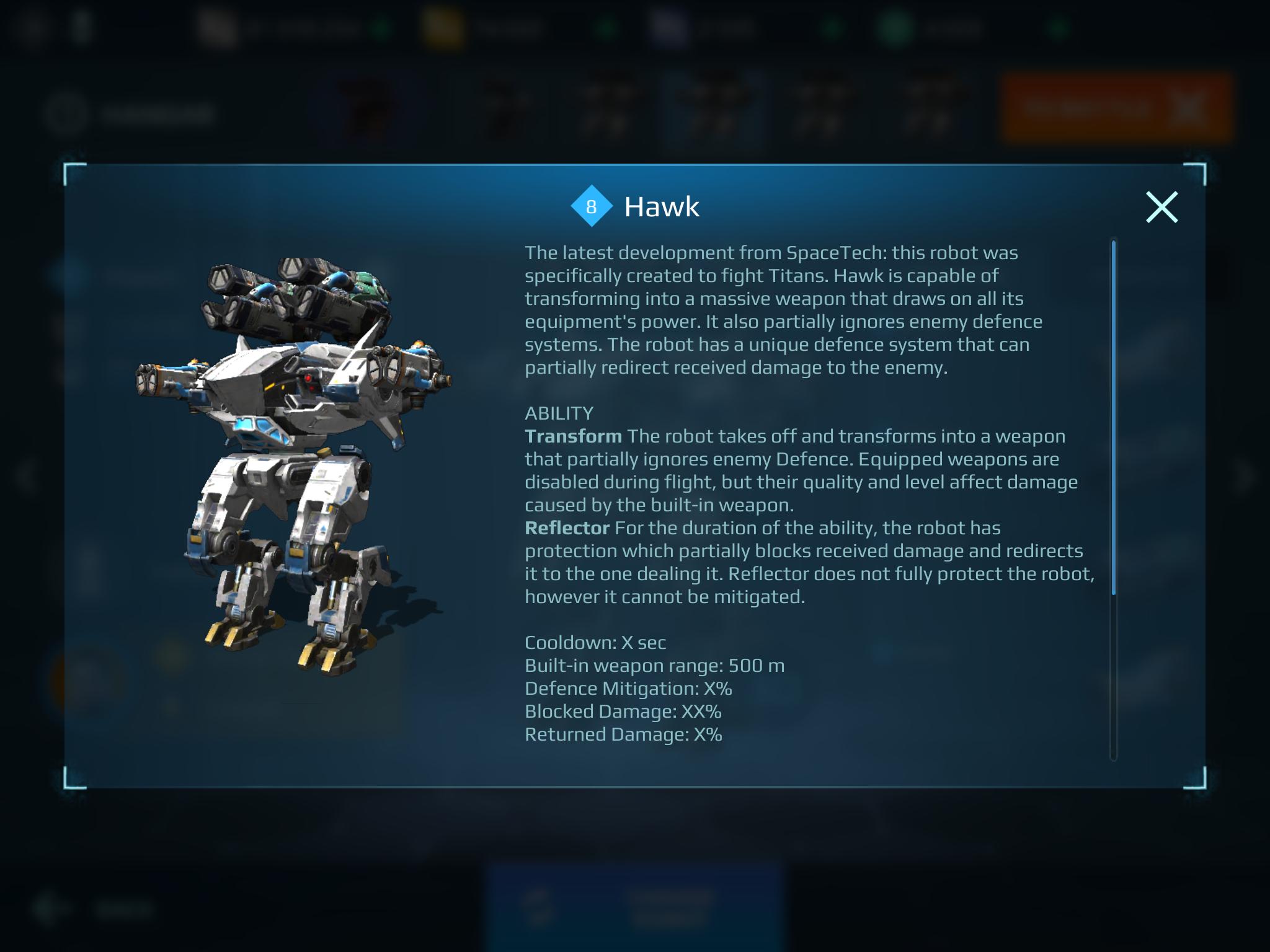 Some Ways To Nerf Hawk. War Robots Forum