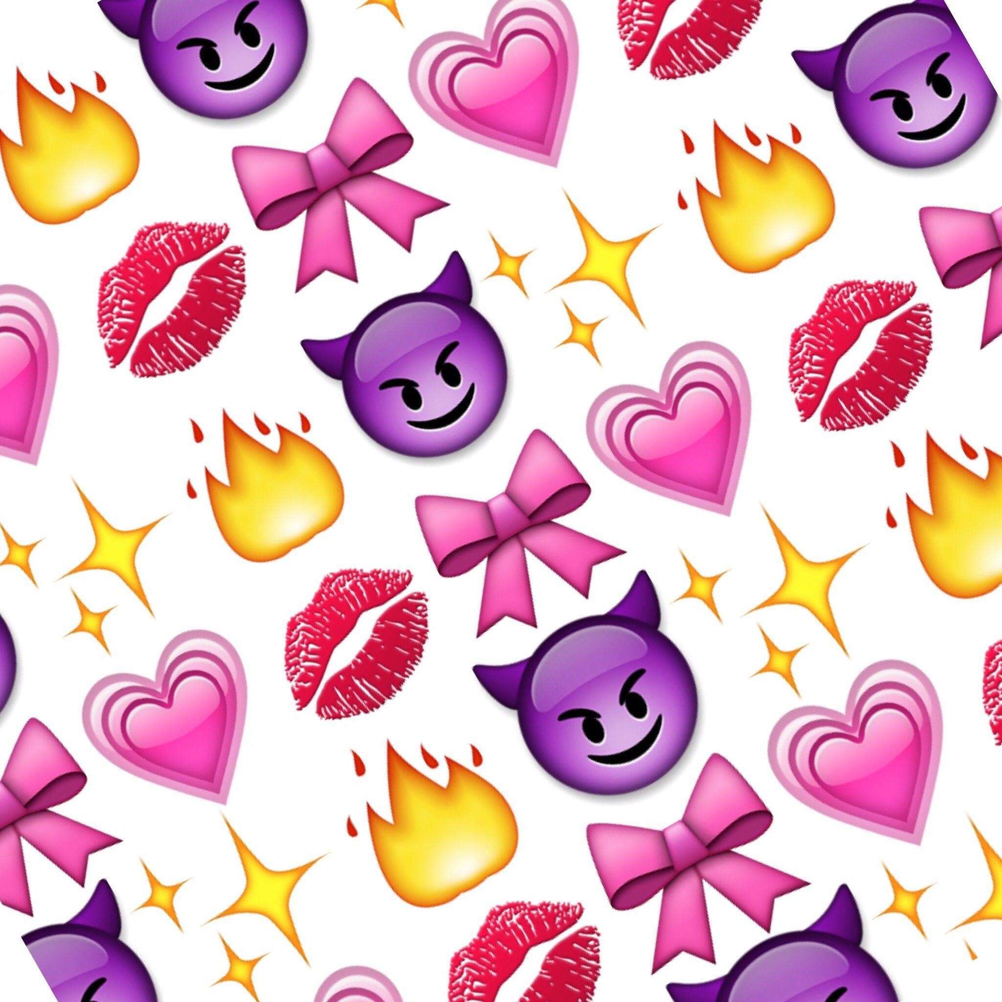 Lock Screen Purple Devil Emoji Wallpaper