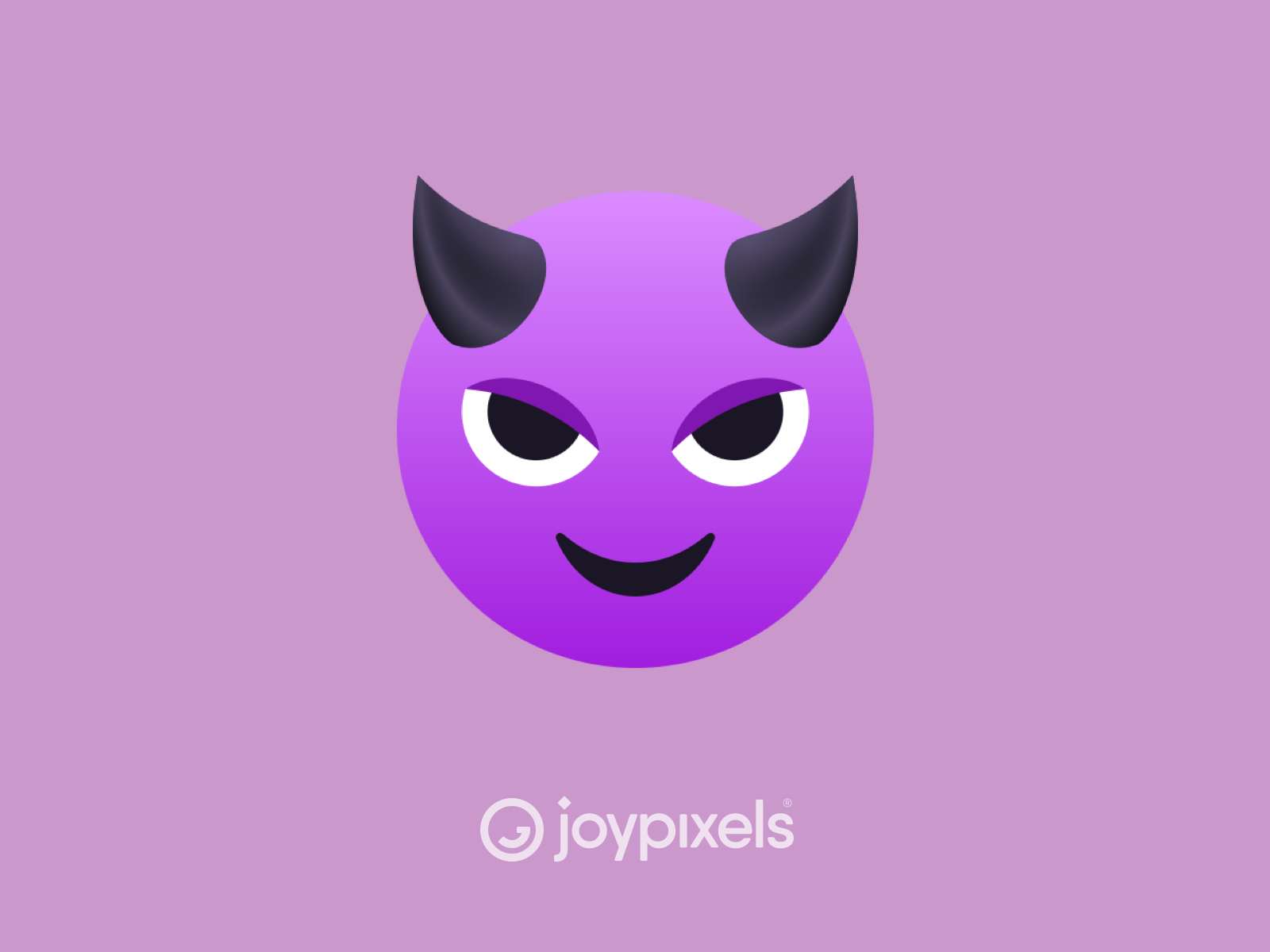 The JoyPixels Smiling Face with Horns Emoji 5.5