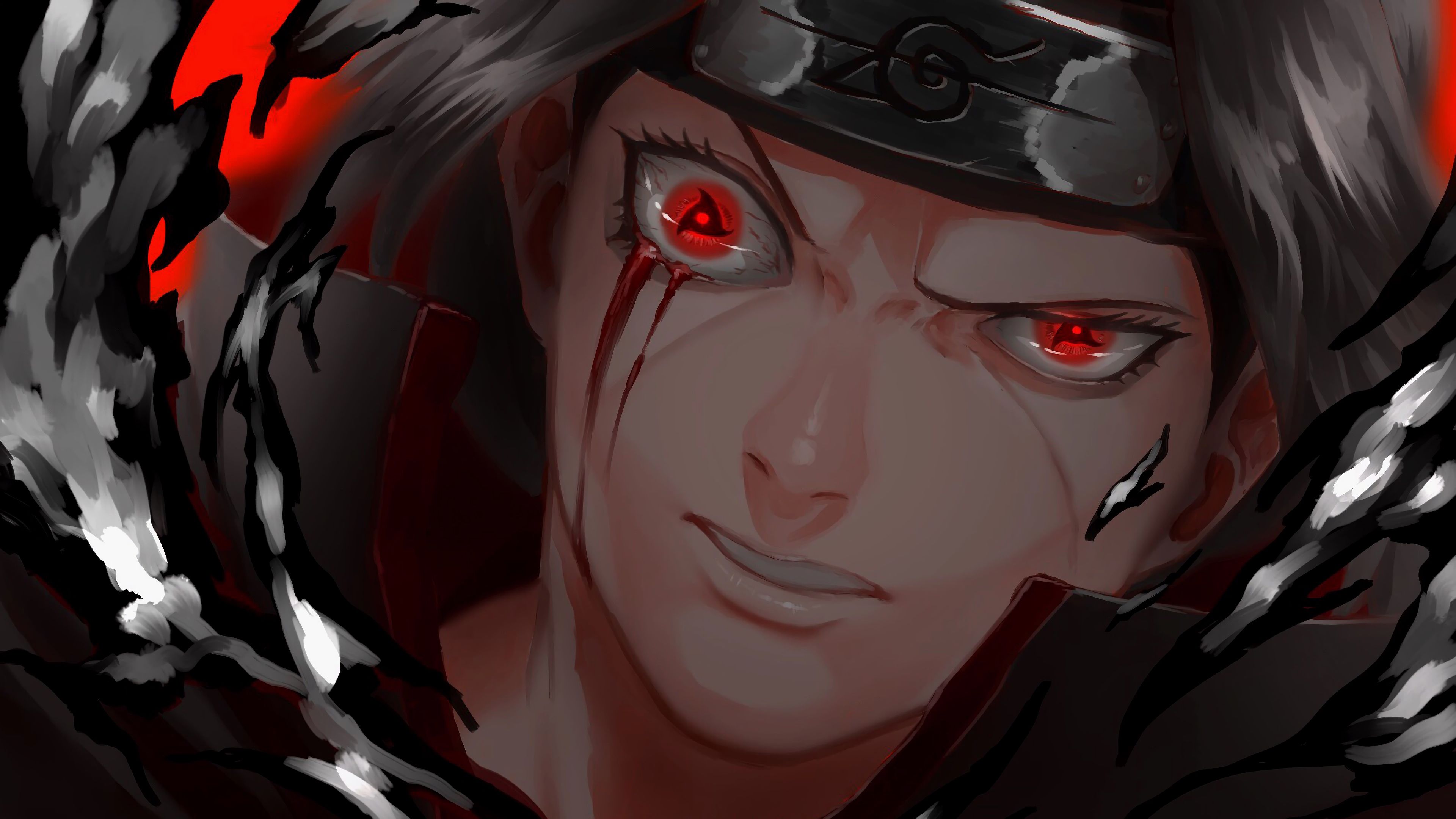 Itachi Uchiha Mangekyo Sharingan 4K Wallpaper