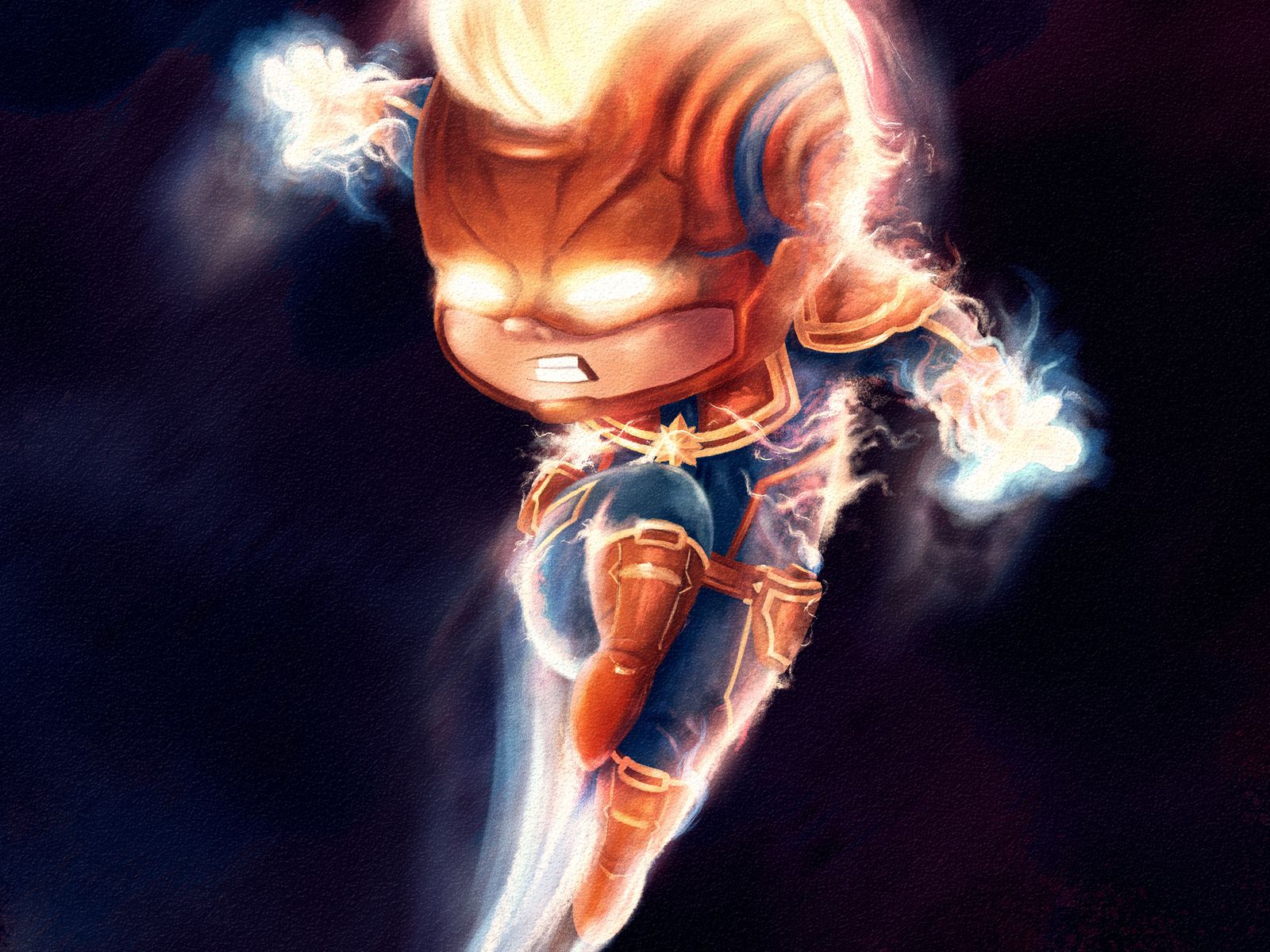 Captain Marvel Chibi Wallpaper