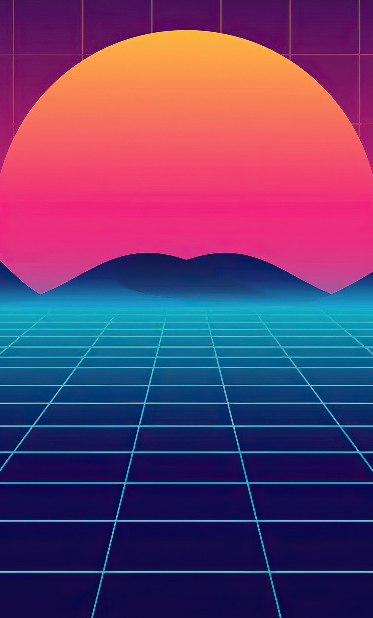 Retro Synthwave Sunrise 4k iPhone HD 4k Wallpaper, Image, Background, Photo and Picture