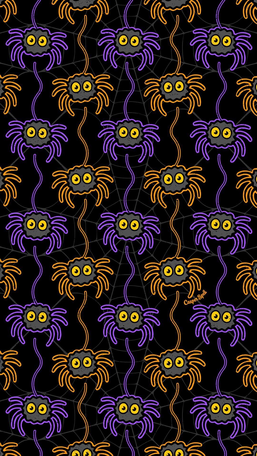 Cute Halloween Spider Wallpaper