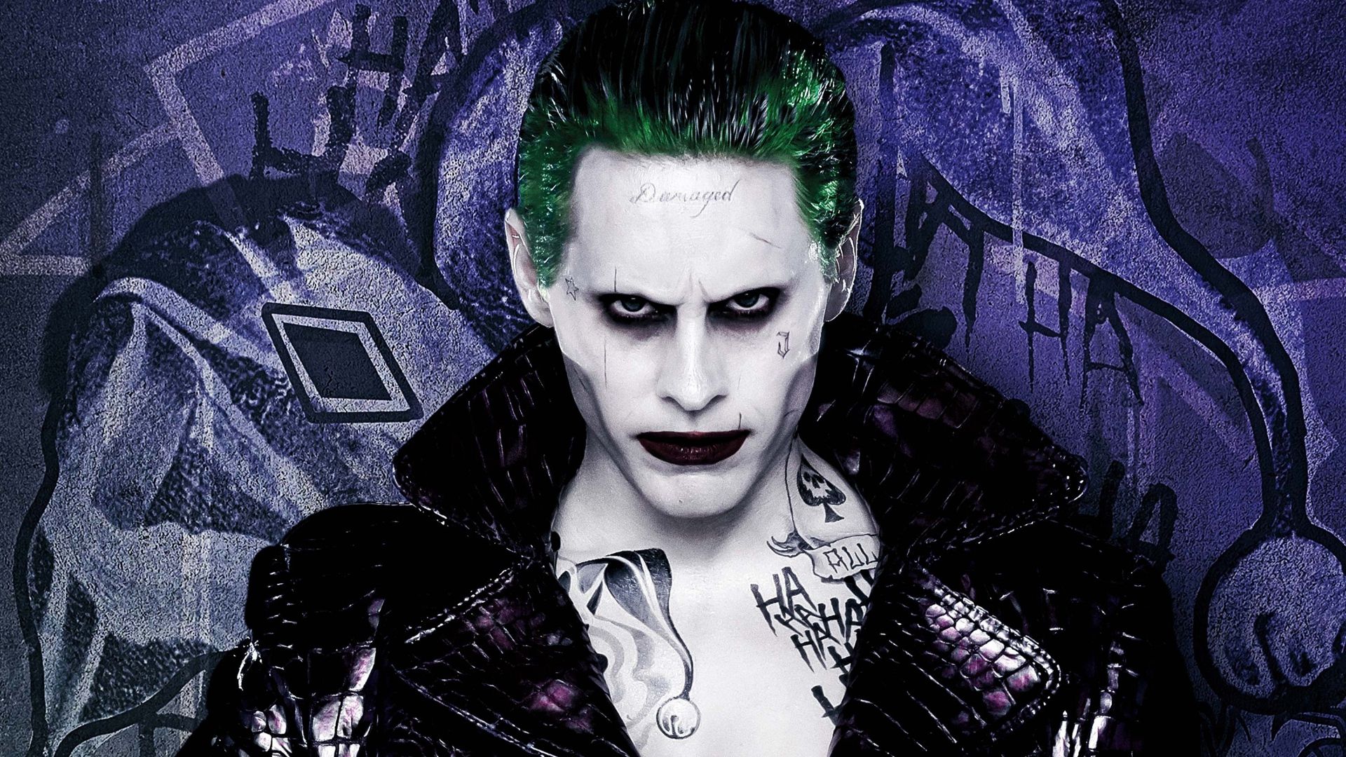 Download 1920x1080 HD Wallpaper suicide squad tattoo angry joker, Desktop Background HD