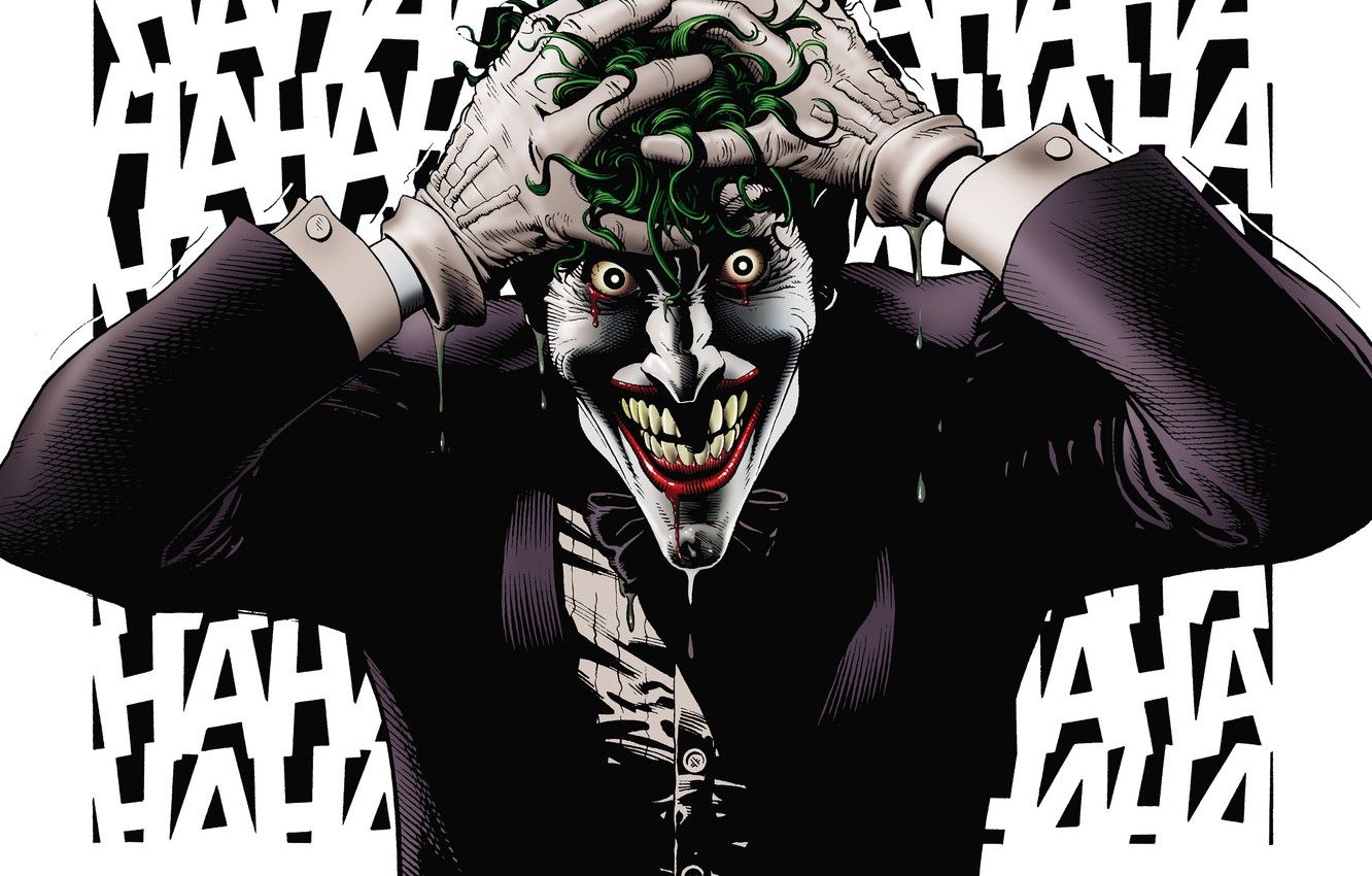Photo Wallpaper Laughter, Joker, Batman, Comic, Joker, The Killing Joke HD Wallpaper