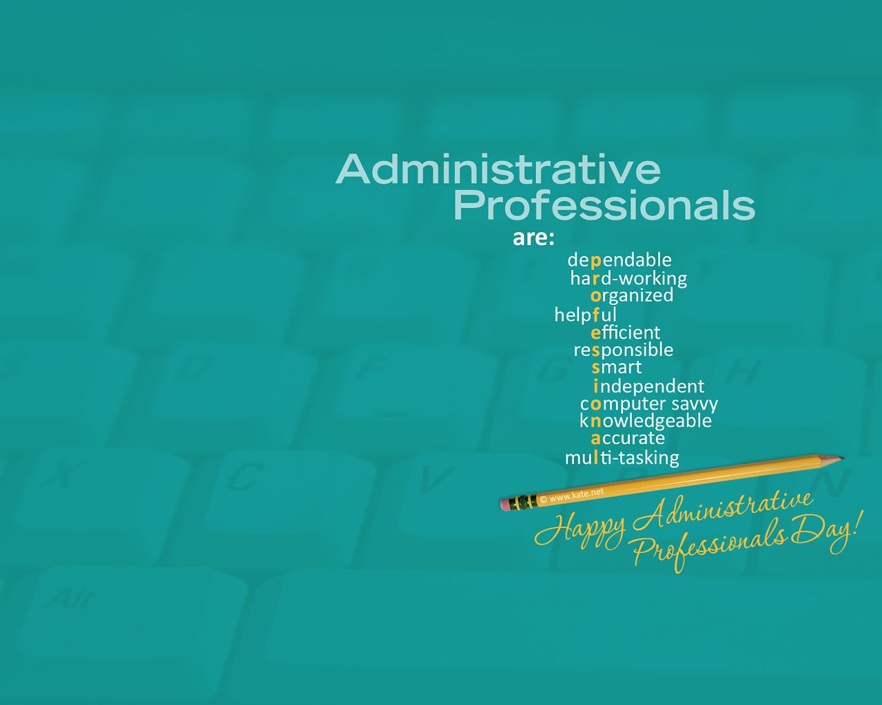 Administrative Professionals Day Wallpaper by Kate.net