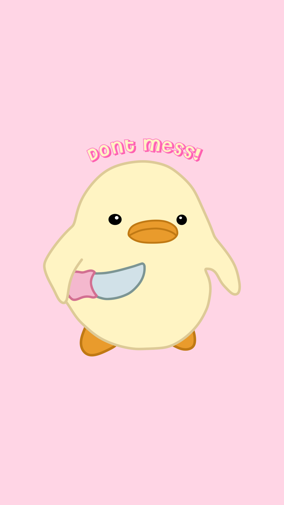 Duck with Knife Mess! Wallpaper. iPhone wallpaper kawaii, Wallpaper iphone cute, Funny phone wallpaper