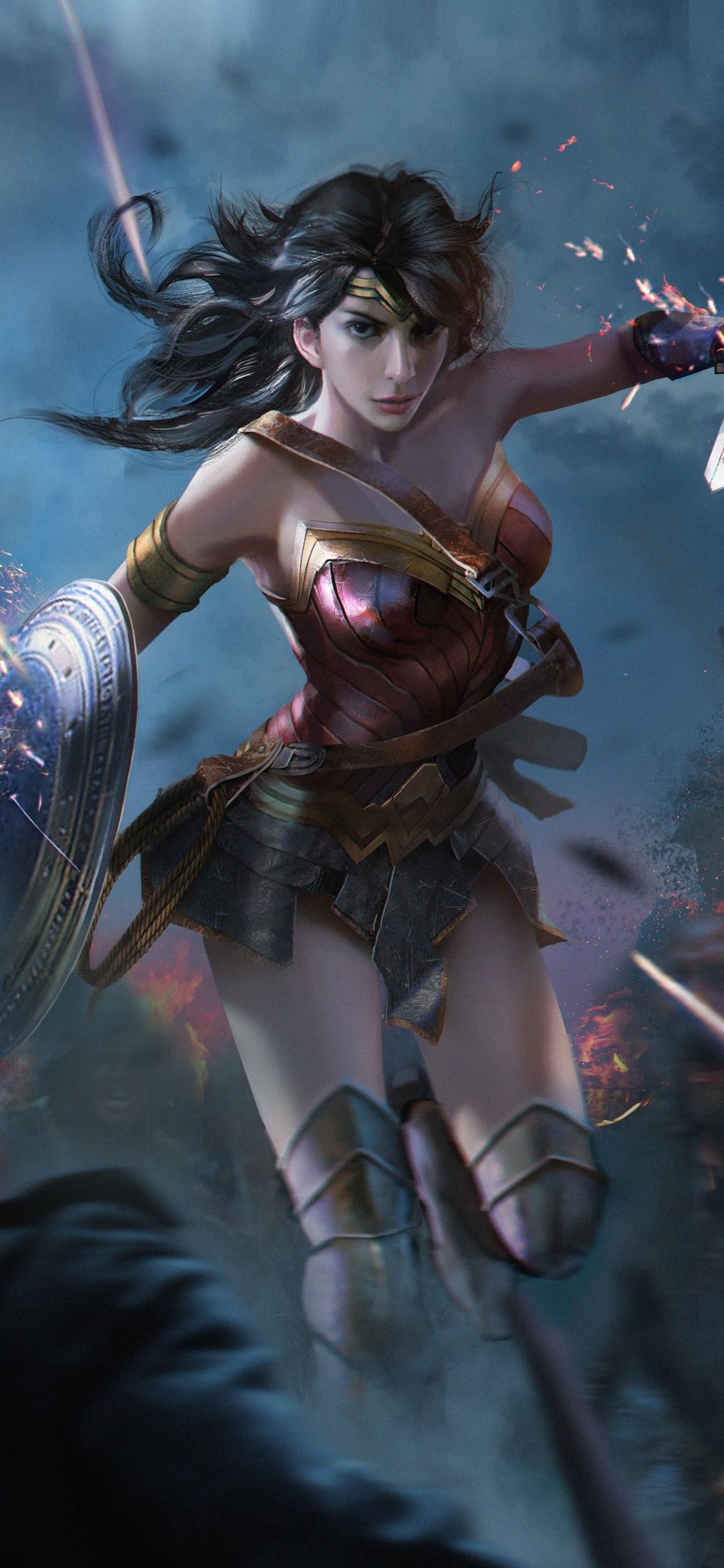 Wonder Woman Fantasy Art 4k In 1125x2436 Resolution. Wonder woman, Wonder woman art, Mobile wallpaper