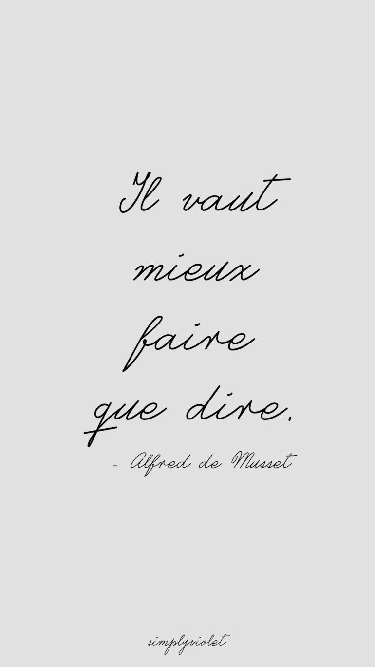 FREE Phone Wallpaper Themed. Beautiful French Quote. Simply Violet. French quotes, Wallpaper quotes, Phone wallpaper quotes