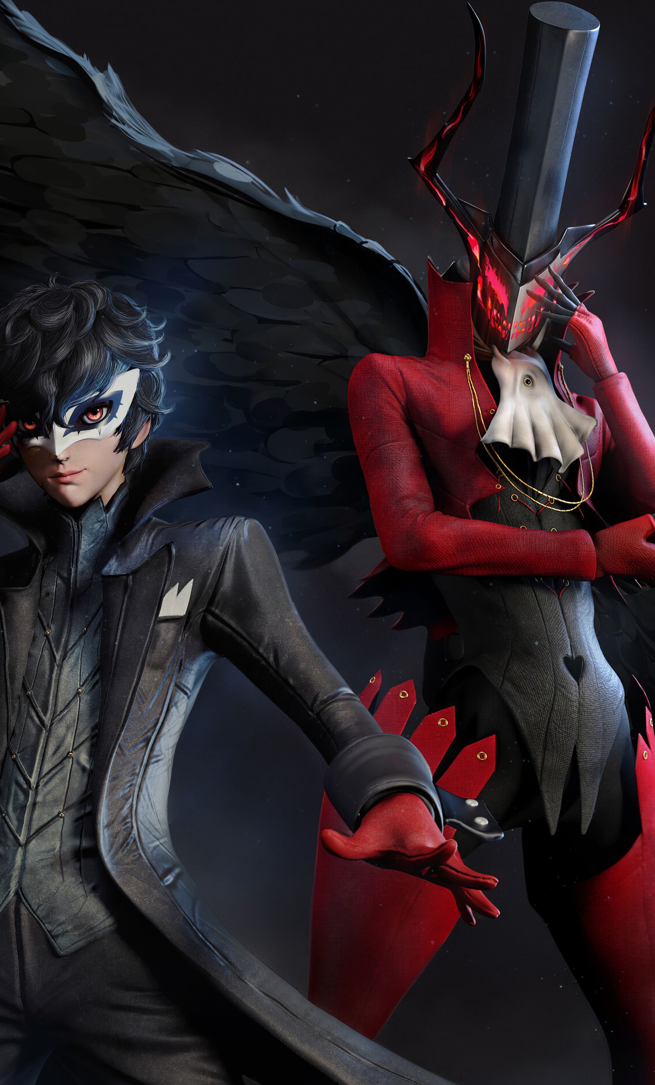 Joker And Arsene From Persona 5 iPhone HD 4k Wallpaper, Image, Background, Photo and Picture