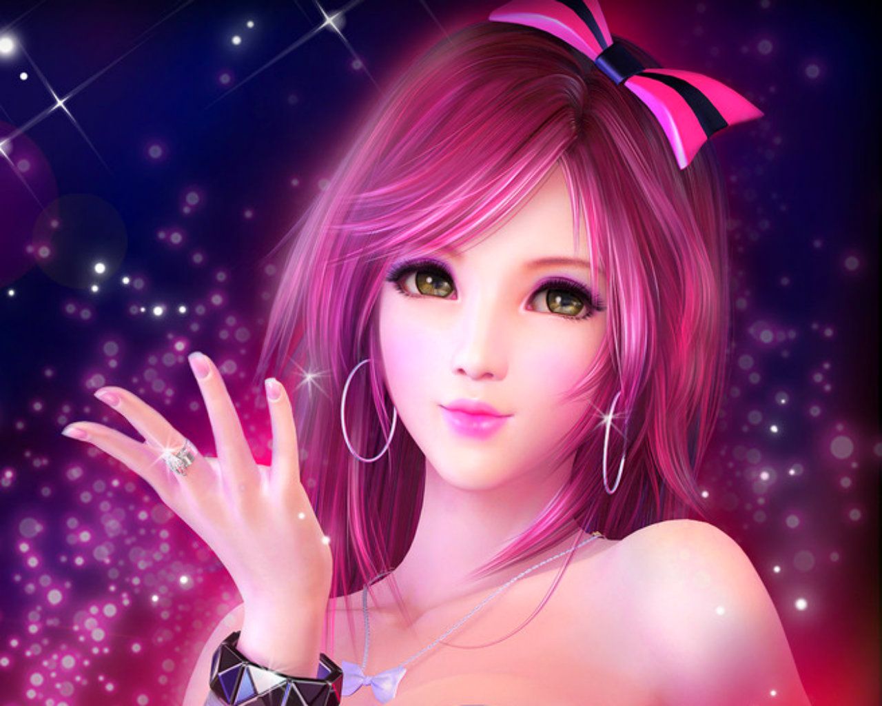 Most beautiful fantasy girl face expression digital art painting HD wallpaper