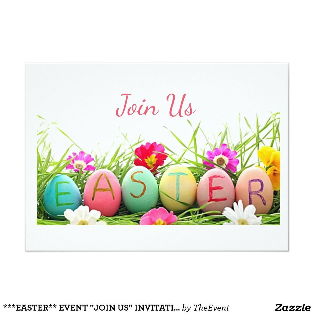EASTER** EVENT JOIN US INVITATION. Zazzle.com. Easter cover photo, Happy easter picture, Easter image