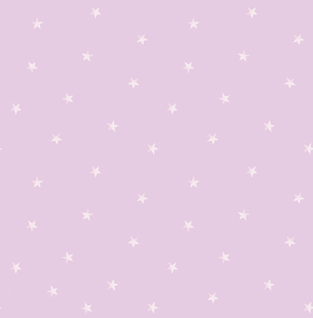 Pastel Purple Lilac Pearlescent Star Boys Girls Kids Nursery Baby Wallpaper