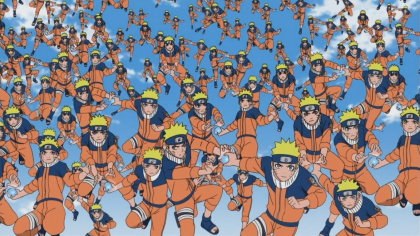 Naruto Shadow Clone Jutsu Wallpaper