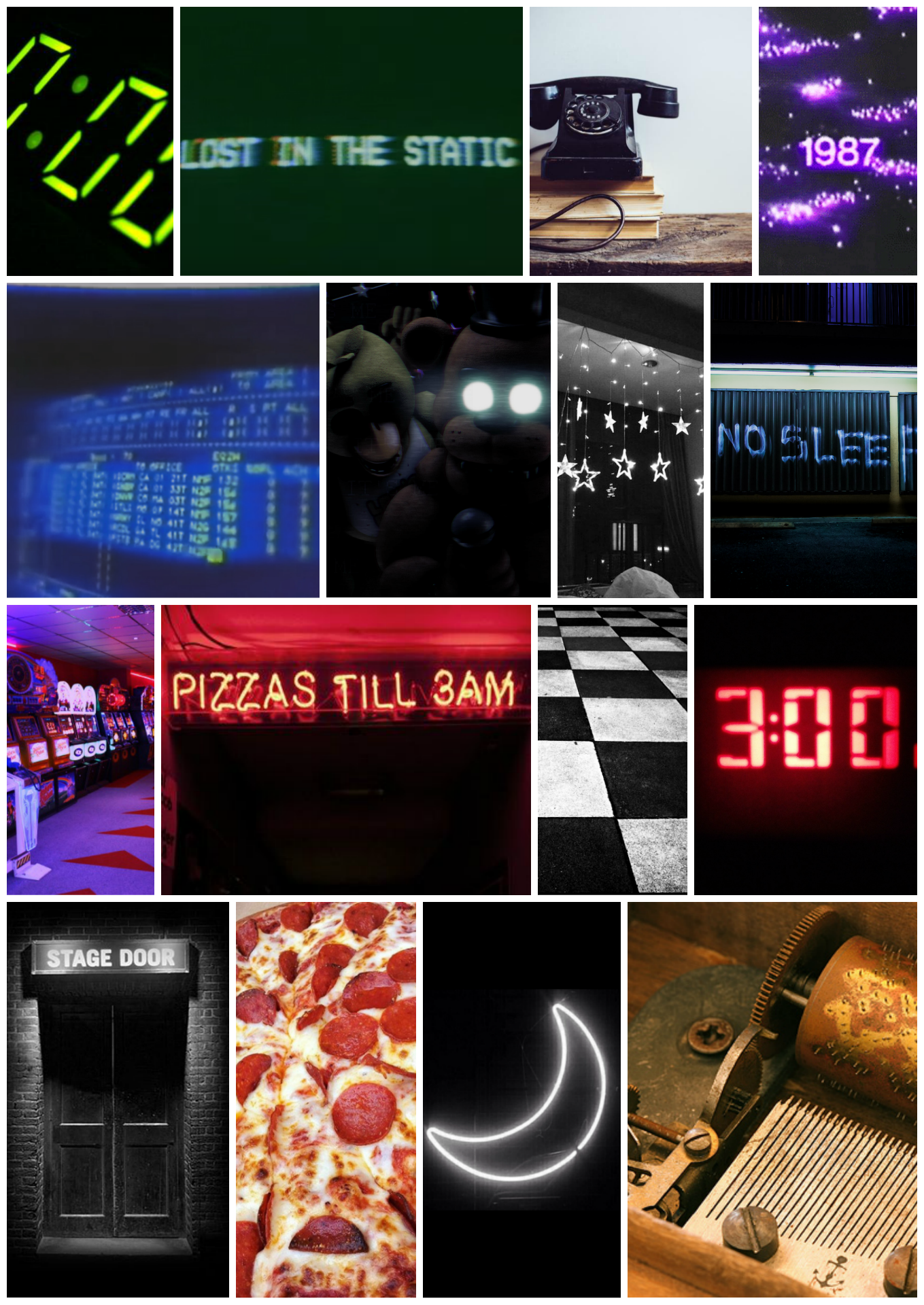 Five Nights at Freddy's aesthetics (made by me ehehe). Fnaf wallpaper, Markiplier fnaf, Fnaf