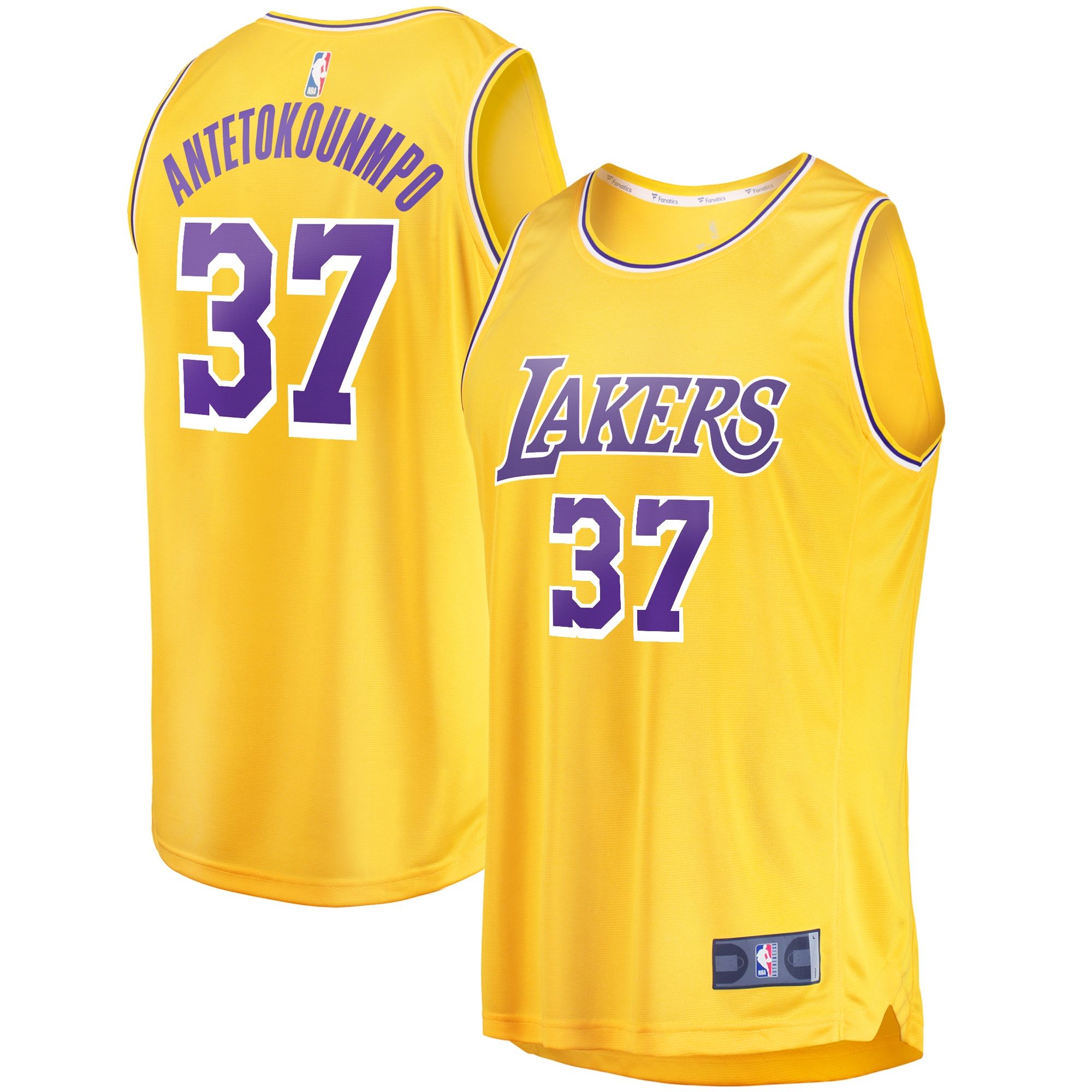 Kostas Antetokounmpo Los Angeles Lakers Fanatics Branded Fast Break Replica Player Jersey Edition