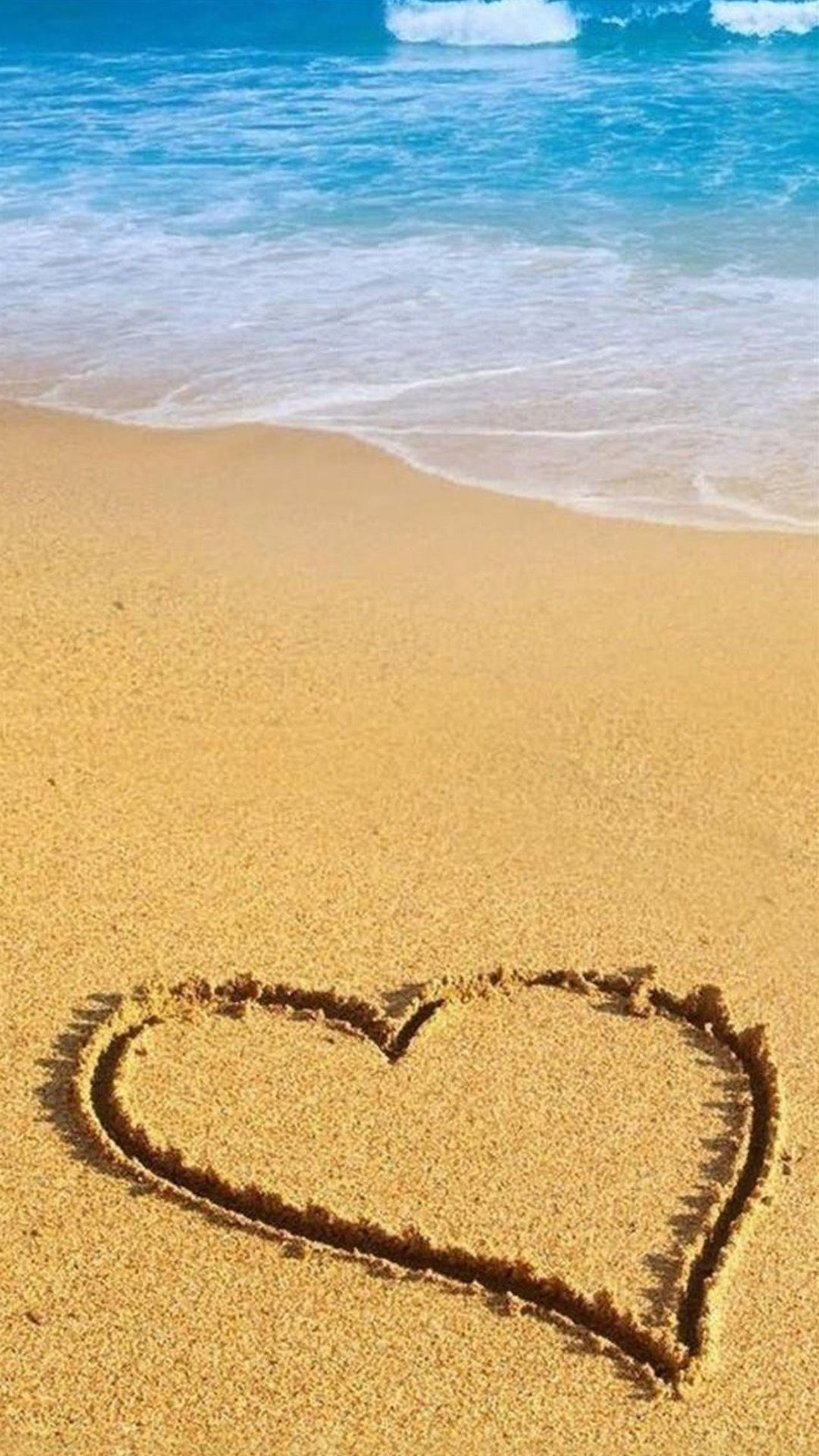 Love Sand Mobile Phone Wallpaper Live Wallpaper HD. Wallpaper iphone summer, Wallpaper iphone love, Beach phone wallpaper
