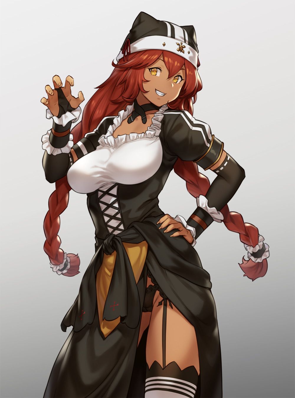 Overlord Anime Anime Girls Long Hair Redhead Maid Outfit Lupusregina Beta Wallpaper:1000x1350