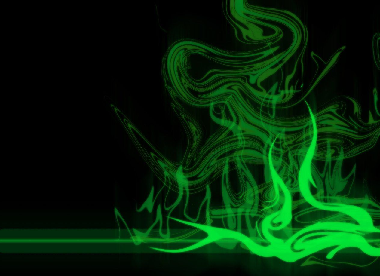 Aesthetic Neon Green Flames Wallpaper / Green geometric digital wallpaper, white concrete building, 3D abstract