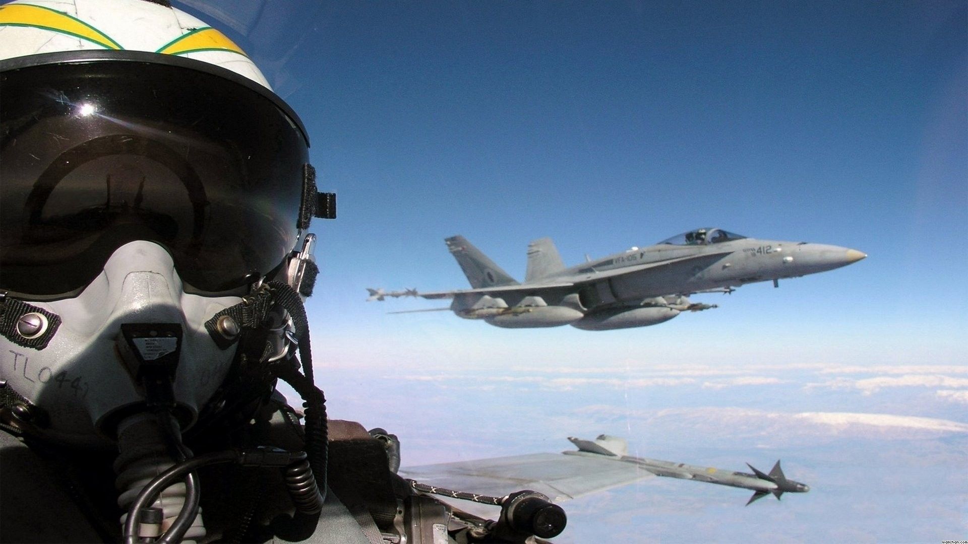 Fighter Jet Dodging Missiles Wallpaper & Background Download