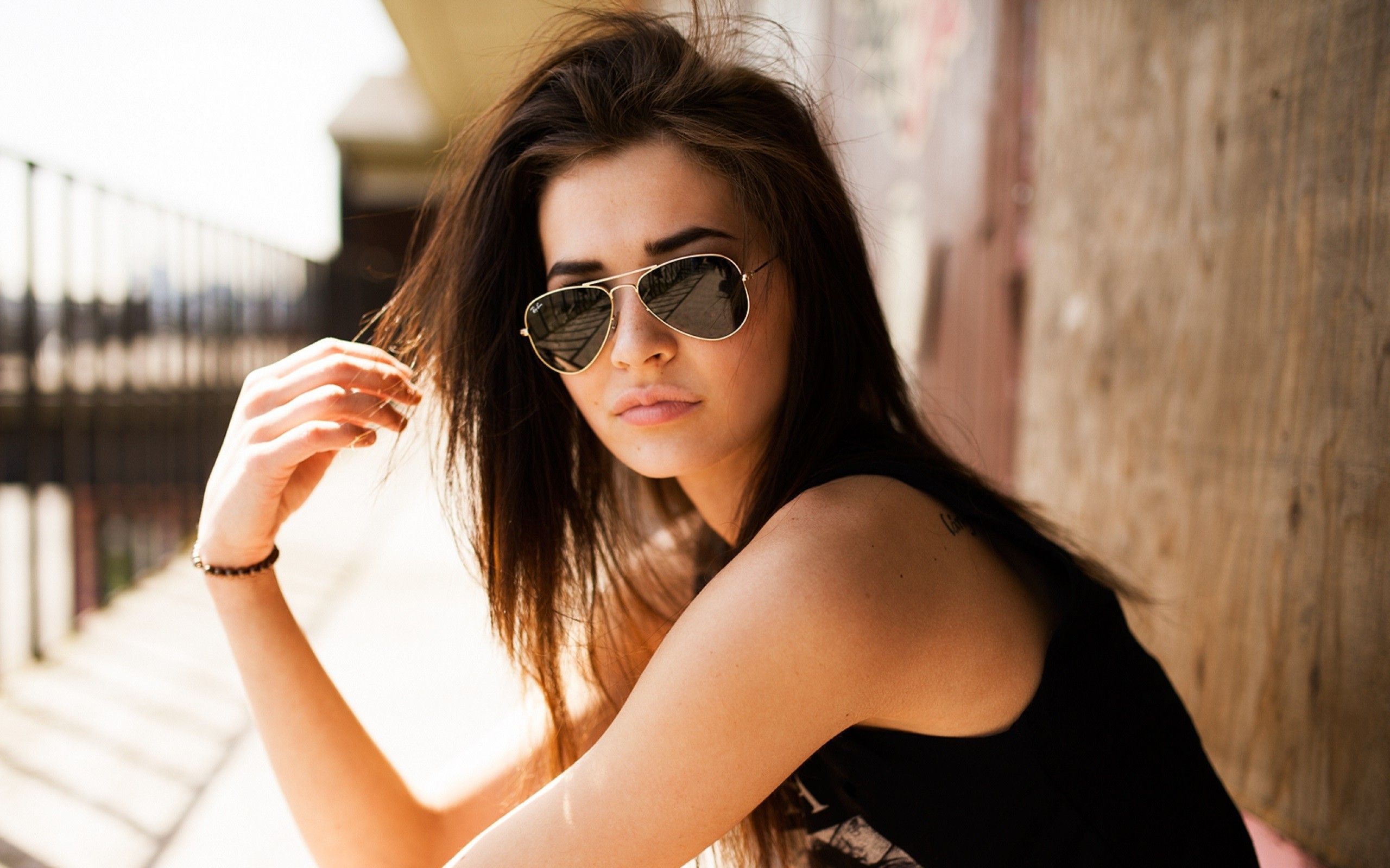 Free photo: Girl with sunglasses, Colorful, Face