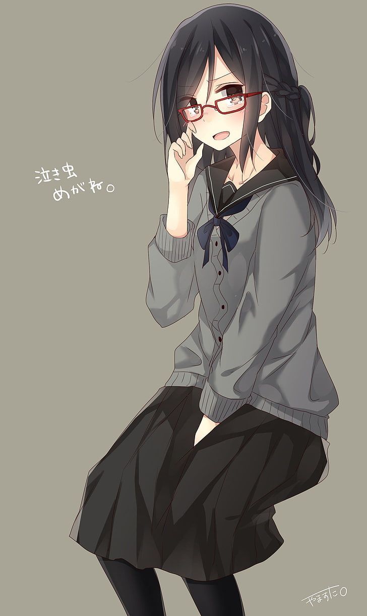 Girl with Glasses Anime Wallpaper Free Girl with Glasses Anime Background