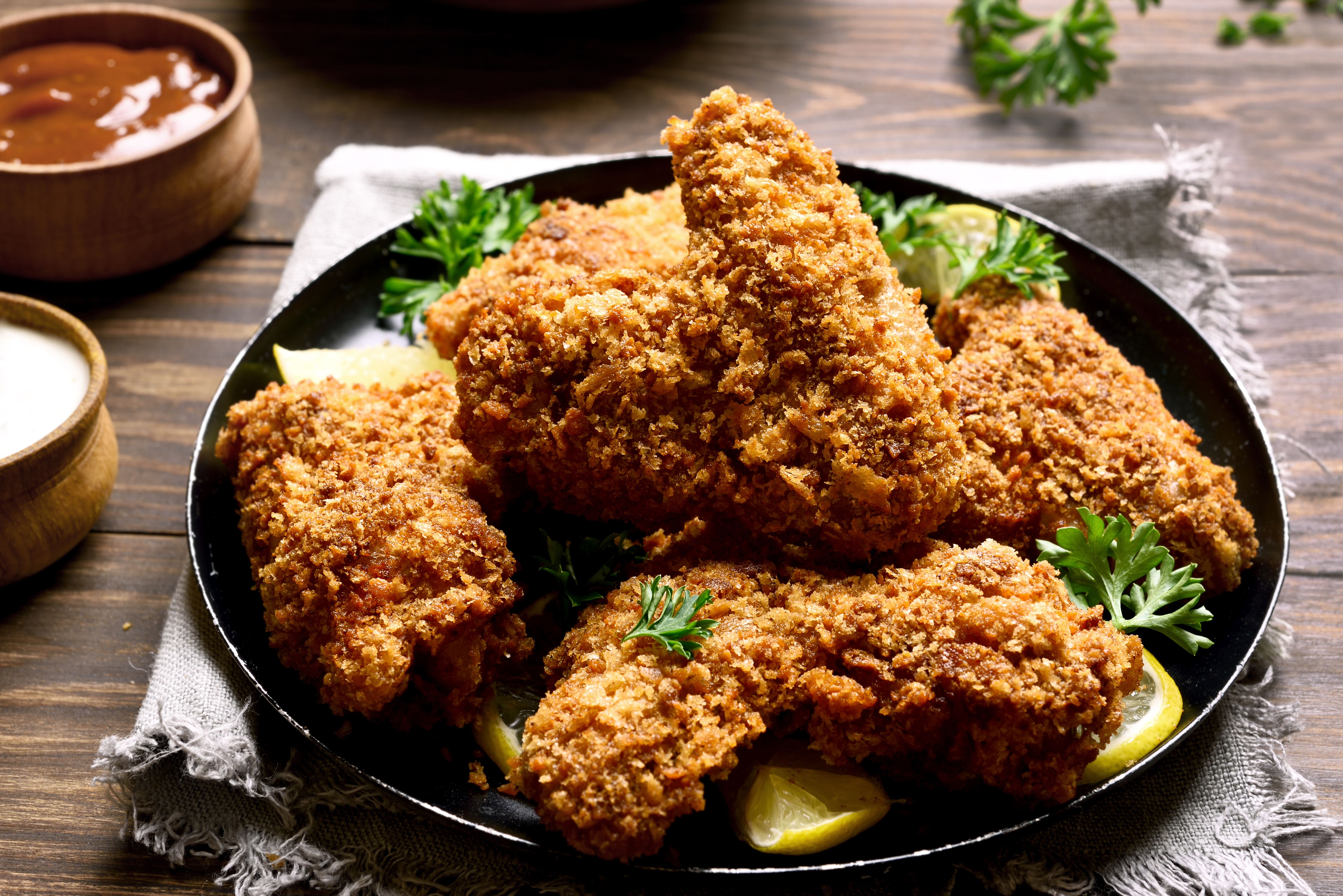 Baked crispy chicken wings wallpaper and image, picture, photo