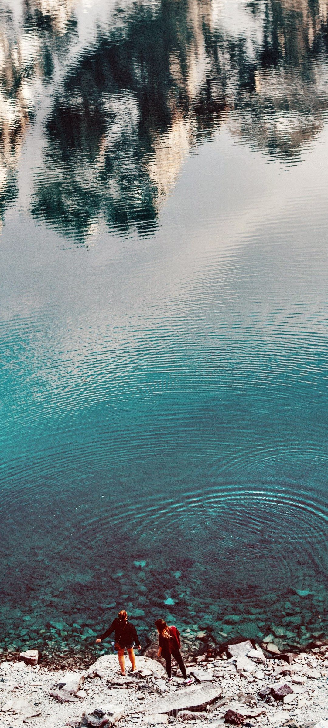 lake reflection ripple and people hd, Huawei P smart 2021 wallpaper HD download, 1080x2400