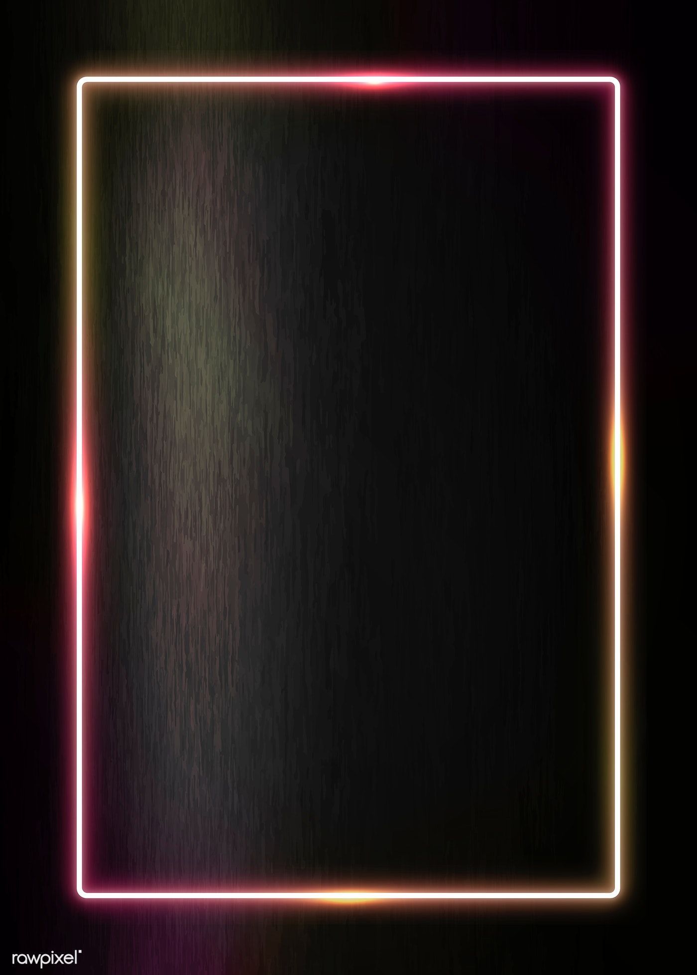 Download premium vector of Rectangle neon frame on a black background. Black background image, Blue background image, Black background wallpaper