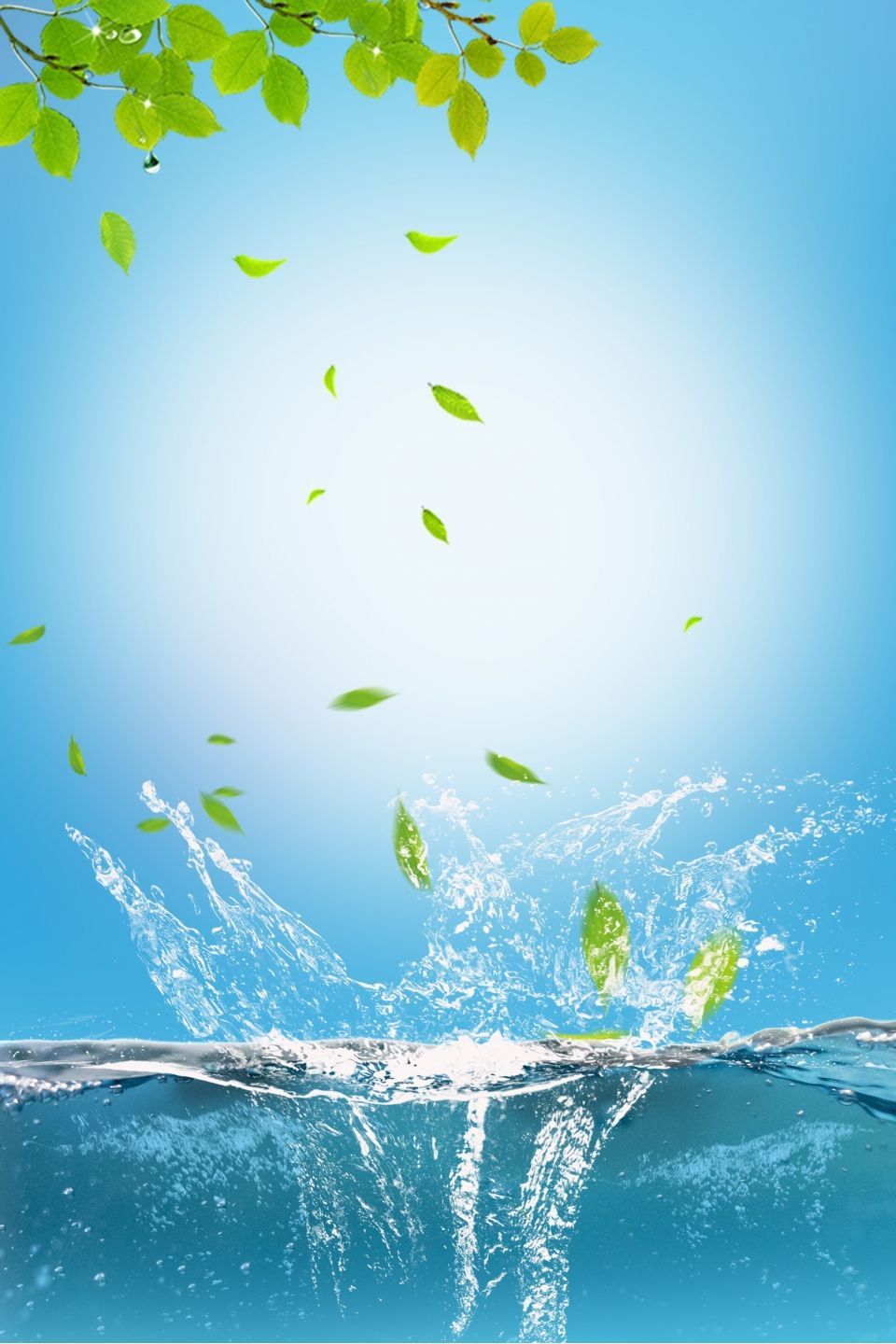 Blue Splash Effect Dry Cleaners Advertising Poster Background Material. Water poster, Background image, Background design